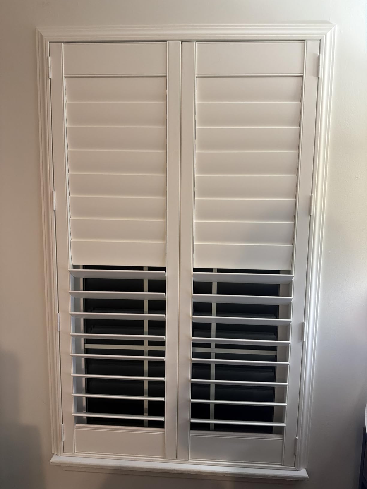 Suncraft Shutters - Plantation Shutters - Custom Made Window Blinds - No Front Tilt Rod - Easy DIY Installation - Interior Plantation Shutters - Privacy Blinds for Kitchen, Bath, Bedroom customer photo 1