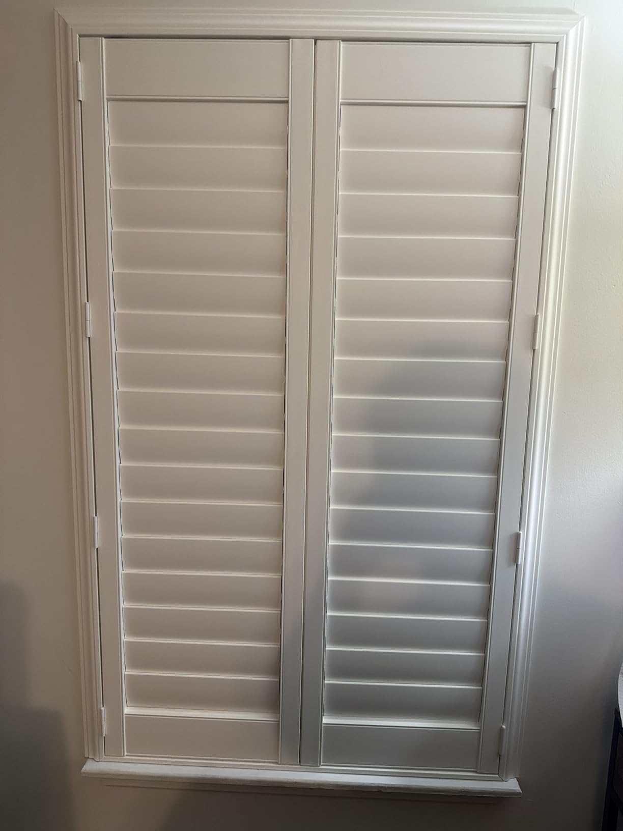 Suncraft Shutters - Plantation Shutters - Custom Made Window Blinds - No Front Tilt Rod - Easy DIY Installation - Interior Plantation Shutters - Privacy Blinds for Kitchen, Bath, Bedroom customer photo 2