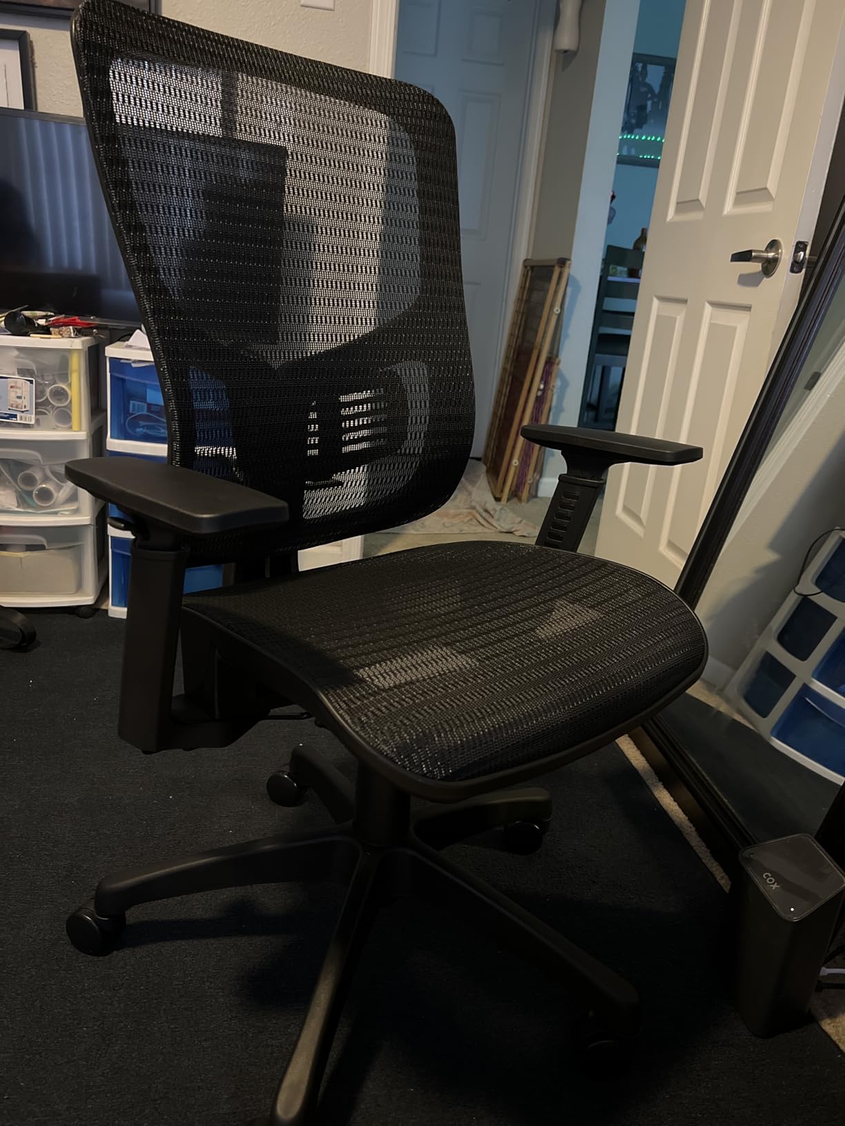 STAPLES Kroy Ergonomic Task Chair, Mesh, Ergonomic, Lumbar Support, Adjustable Height, Black customer photo 1