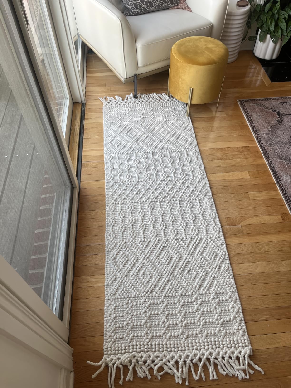 SAFAVIEH Area Rug 8x10 - Natura Collection - Ivory, Handmade Wool, Moroccan Boho Fringe Design customer photo 1