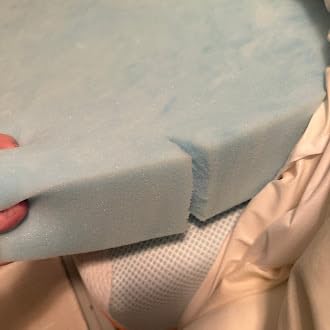 Sure2Sleep Gel Swirl Memory Foam Mattress Topper - 3 Inch, Pressure Relieving, Cooling Comfort - Made in USA & CertiPUR-US Certified - Queen Size customer photo 1