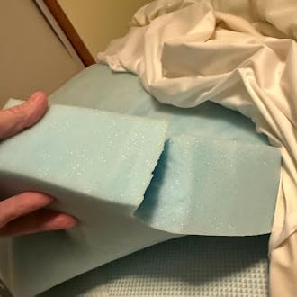 Sure2Sleep Gel Swirl Memory Foam Mattress Topper - 3 Inch, Pressure Relieving, Cooling Comfort - Made in USA & CertiPUR-US Certified - Queen Size customer photo 2