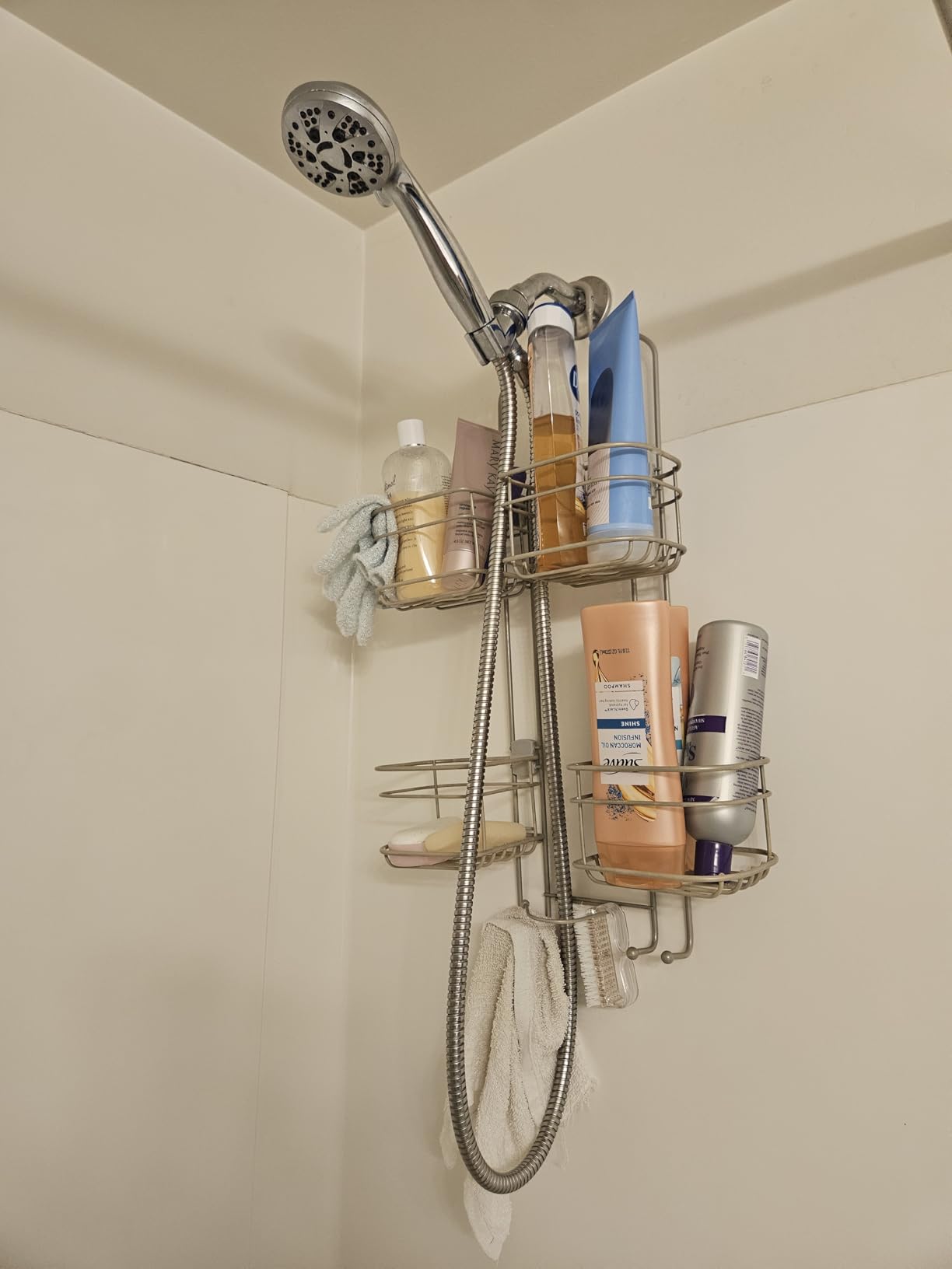AquaDance High Pressure 6-Setting Full Brushed Nickel Handheld Shower Head with Stainless Steel Hose customer photo 2