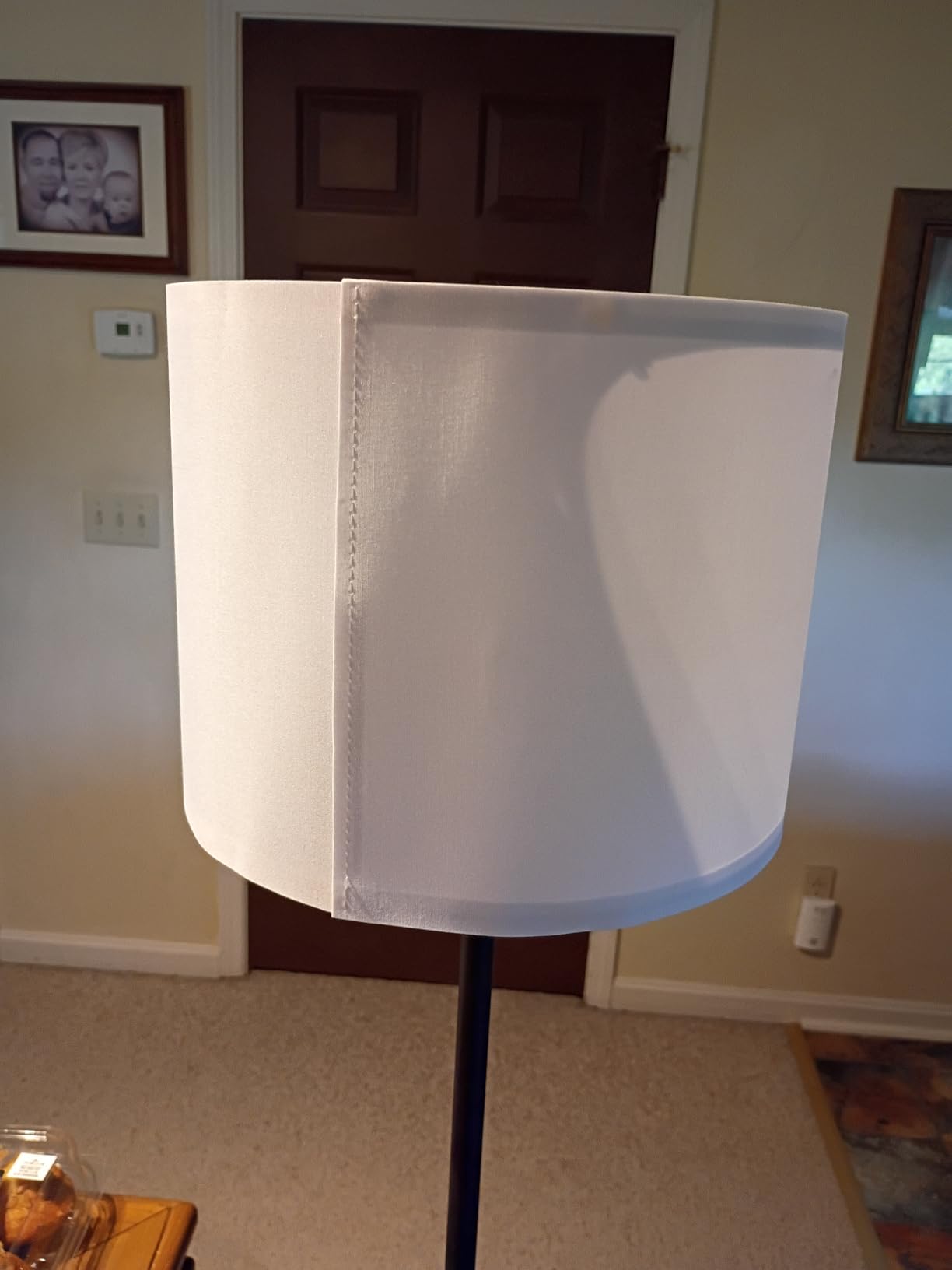 Modern Floor Lamp Simple Design with White Shade, Foot Pedal Switch, 60