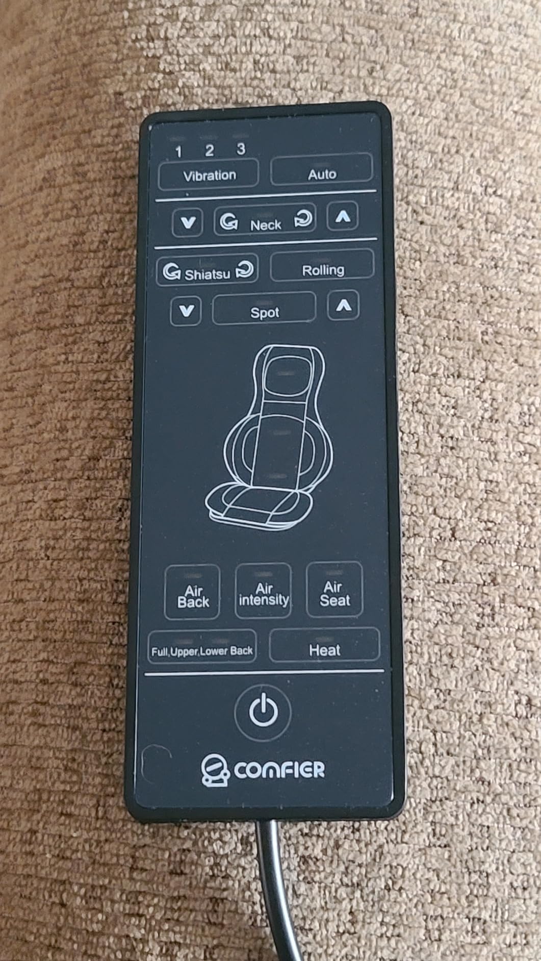 COMFIER Massager Chair with Heat, Shiatsu Neck Back Massager Portable with Compression & Rolling, Massage Chair Pad for Neck & Back for Muscle Tension Relief customer photo 1