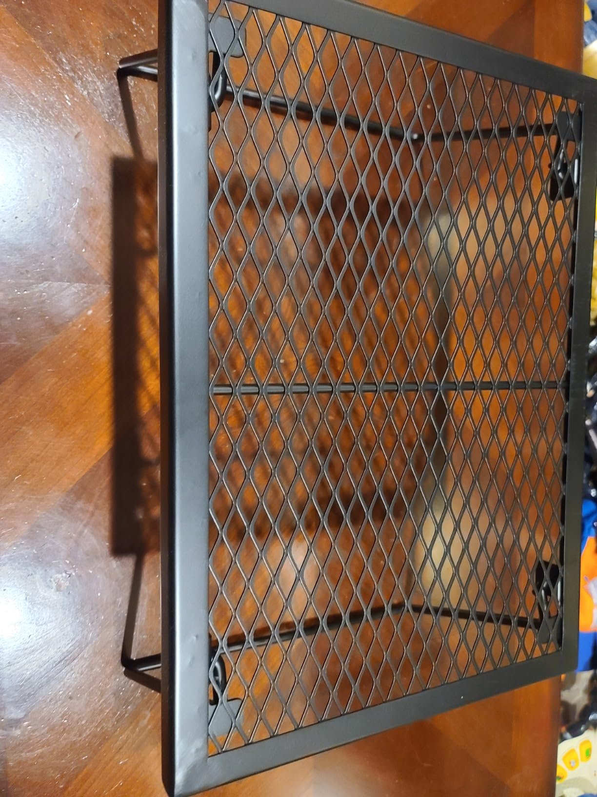 REDCAMP Folding Campfire Grill Heavy Duty Steel Grate, Portable Camp Fire Cooking Racks for Over Fire Pit customer photo 2