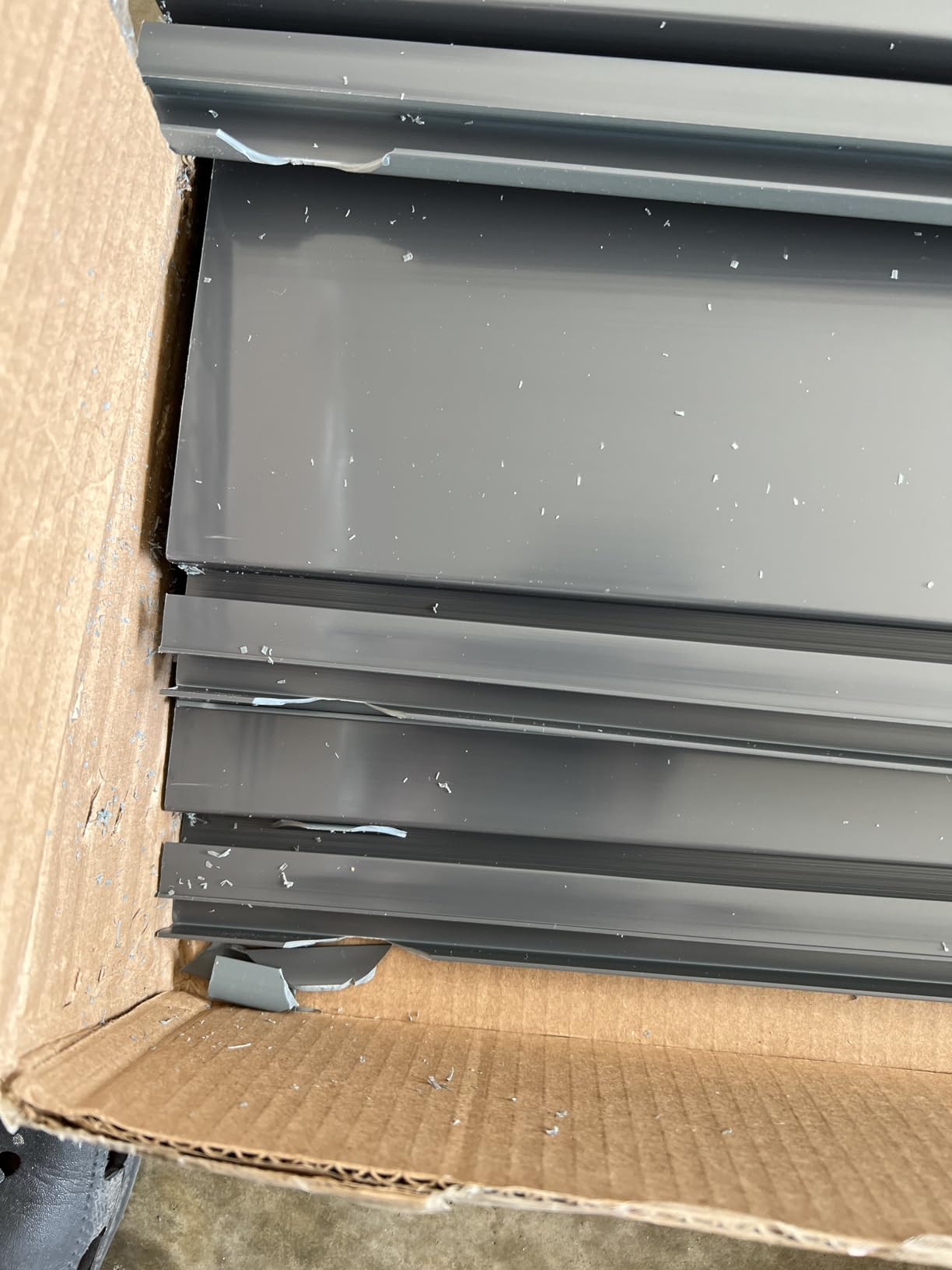 Proslat Garage Storage PVC Slatwall Panels - 2 Packs of 8 ft. x 4 ft. Sections (20 Single slats which Make up 64 sq.ft Once Installed) (Charcoal) customer photo 2