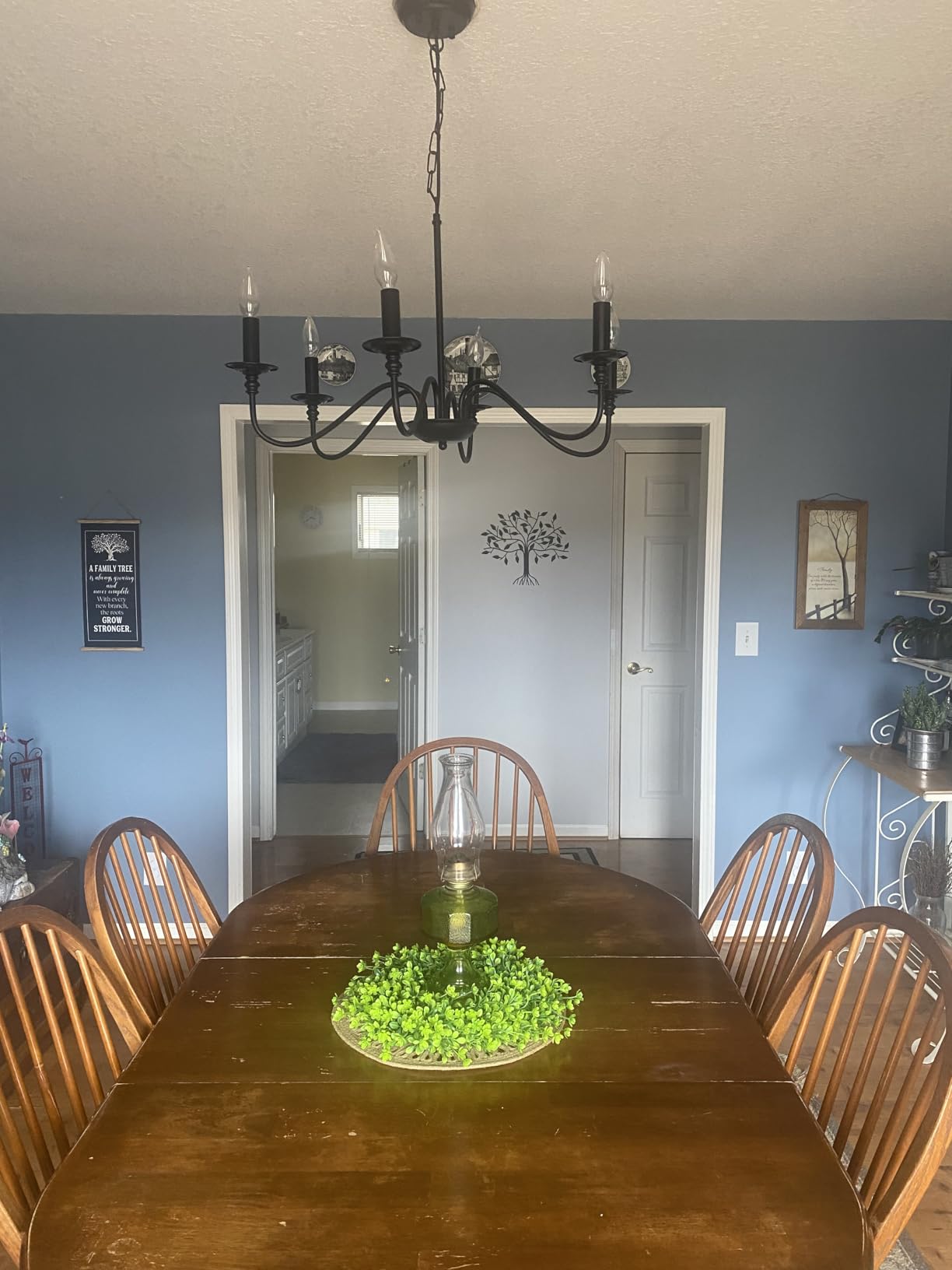 Depuley Farmhouse Chandelier for Dining Room: 6-Light Black Industrial Kitchen Island Pendant Light Fixture - Rustic Candle Chandeliers Vintage Modern Hanging Ceiling Lamp for Bedroom Foyer customer photo 2