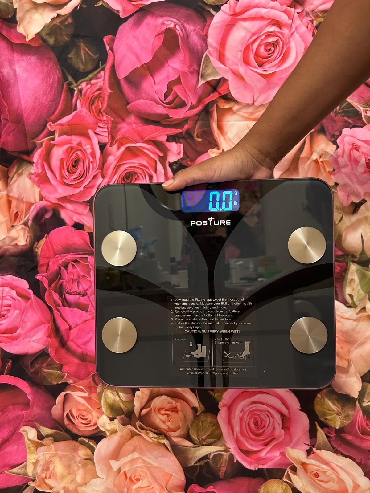 Posture Scale for Body Weight, Digital Bathroom Smart Scale, 13 Body Composition Analyzer Sync Weight Scale BMI Health Monitor Sync Apps 400lbs - Black customer photo 1