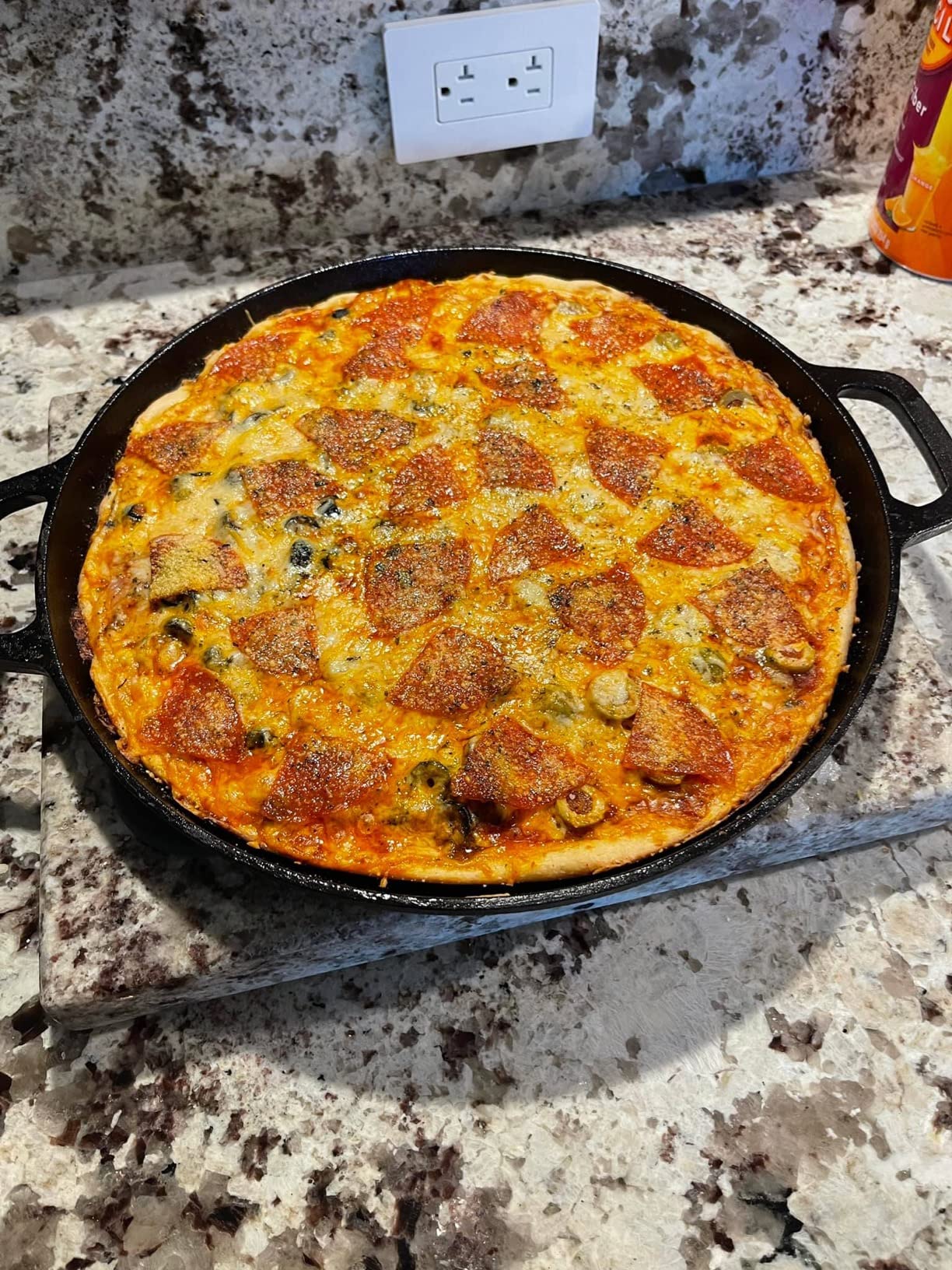NutriChef 13-Inch Flat Cast Iron Pizza Pan - Versatile Pre-Seasoned Round Cooking Griddle w/ Built-In Handles for Oven, Grill, Stove, and Campfires customer photo 2
