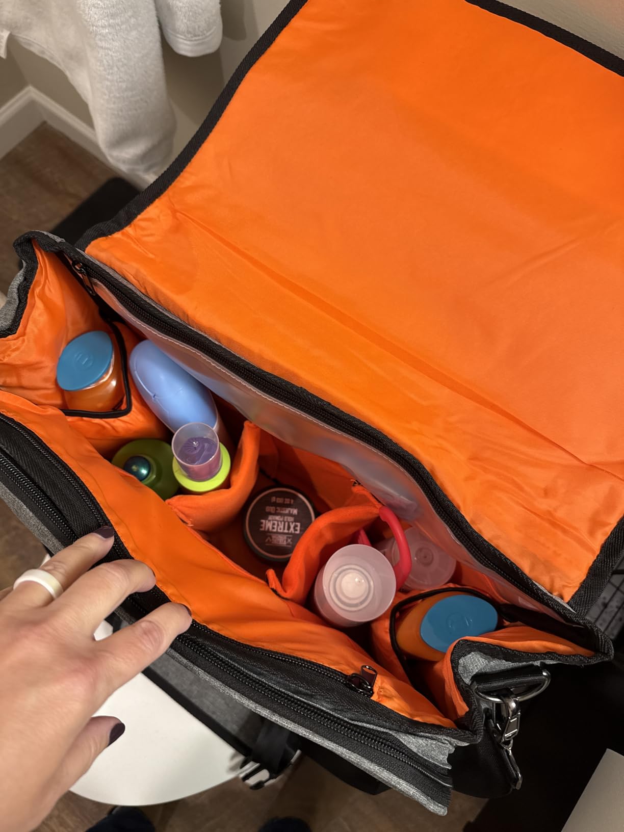 CURMIO Bartender Bag, Travel Bag for Bar Tools Set, Bartender Kits Storage with Padded Compartments for Wine Bottles, for Home Indoor Outdoor Patio Party, Black (Bag ONLY) customer photo 1