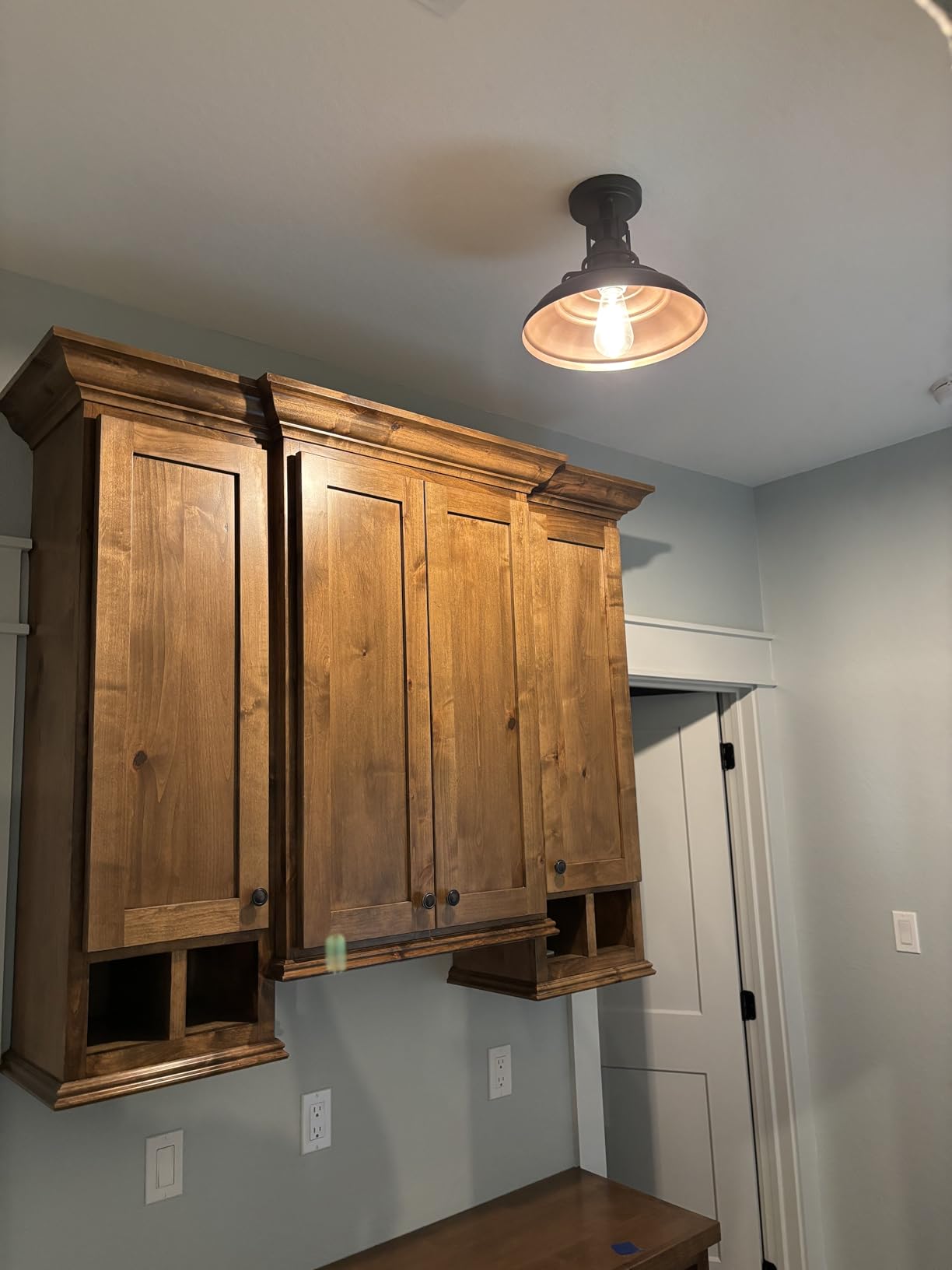 FEMILA 1-Light Semi Flush Mount Light Fixture, 12