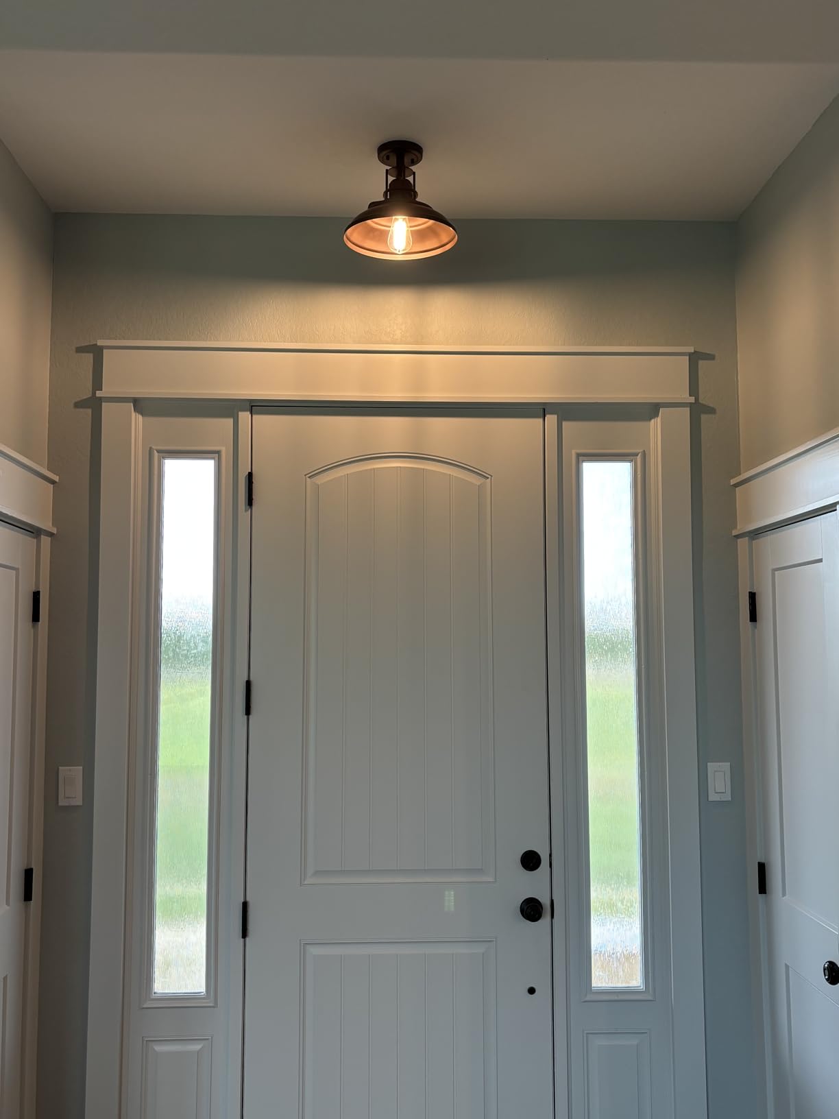FEMILA 1-Light Semi Flush Mount Light Fixture, 12