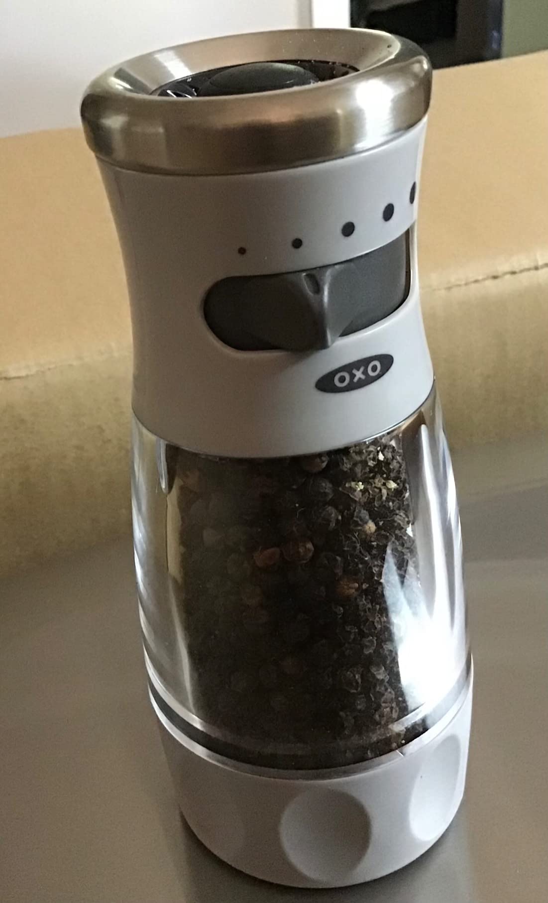 OXO Good Grips Contoured Mess-Free Salt Grinder, Gray, One Size customer photo 2