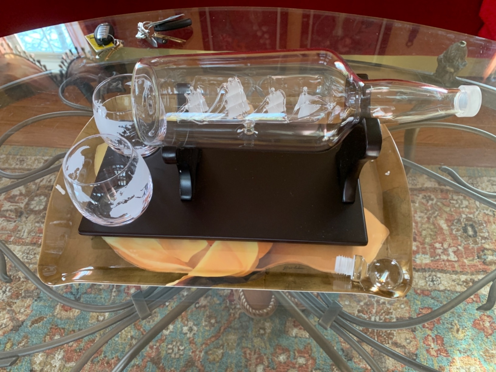 Godinger Ship In A Bottle Whiskey Decanter and Whiskey Glasses Bar Set, for Liquor Scotch Bourbon, Gifts for Men customer photo 1