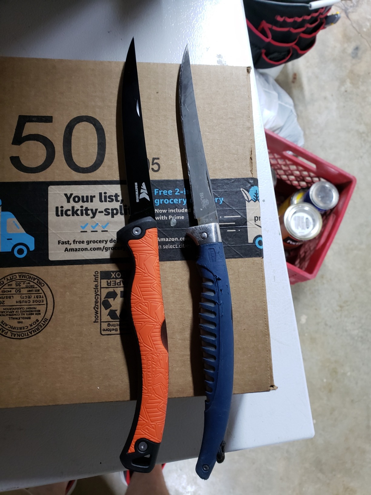 KastKing Folding Fillet/Fishing/Camping/Hunting Knife, Razor Sharp G4116 German Stainless-Steel Blade, Non-Slip Handles, 13 1/2 inch overall Length, only 7 1/2 inch folded, Includes Sheath customer photo 1