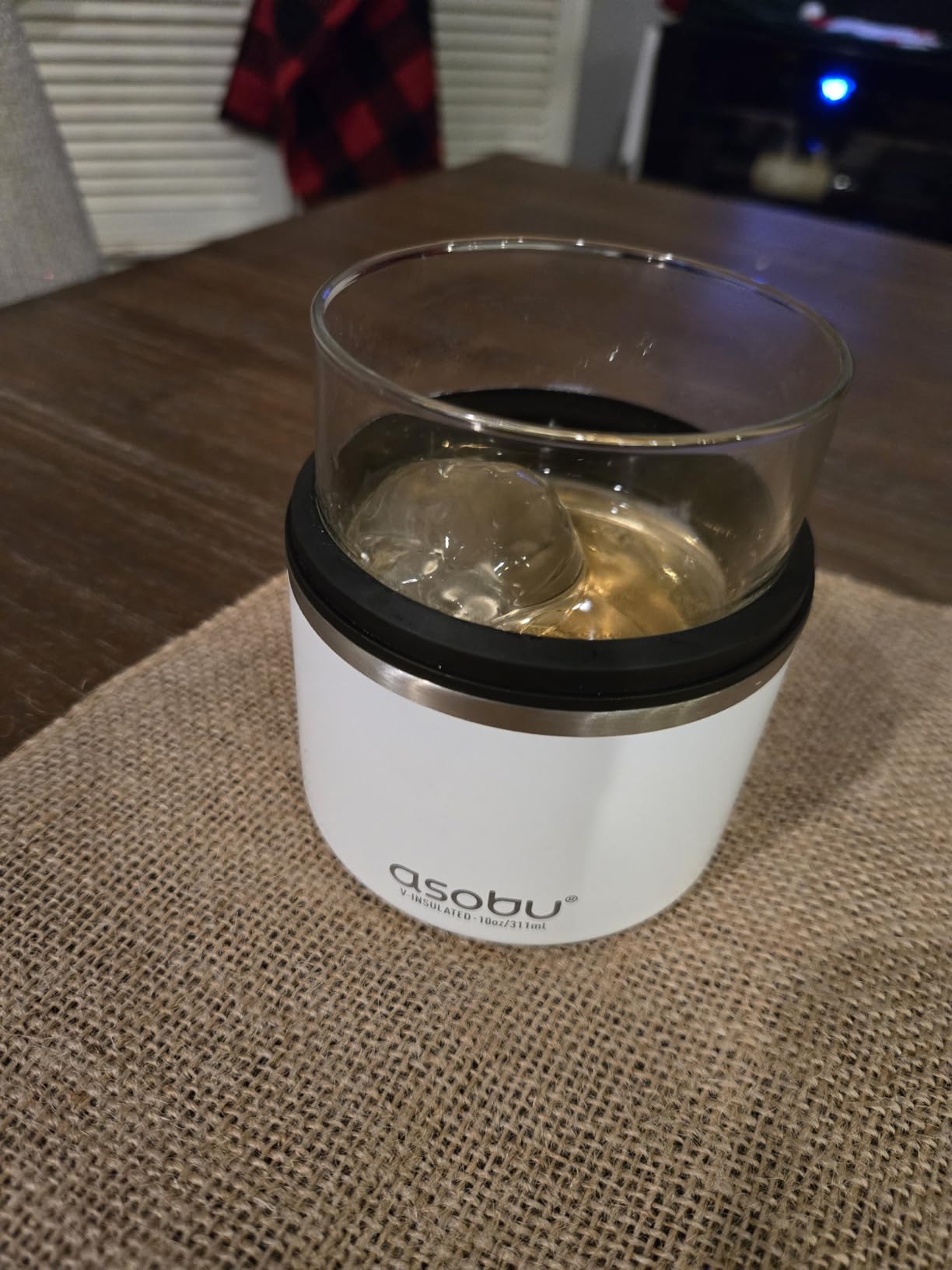 asobu Whiskey Sleeve Glass - Insulated Bourbon Tumbler with Premium Rocks Glass, BPA-Free, Double-Wall Stainless Steel, Keeps Drinks Cold Longer, 10.5oz customer photo 2