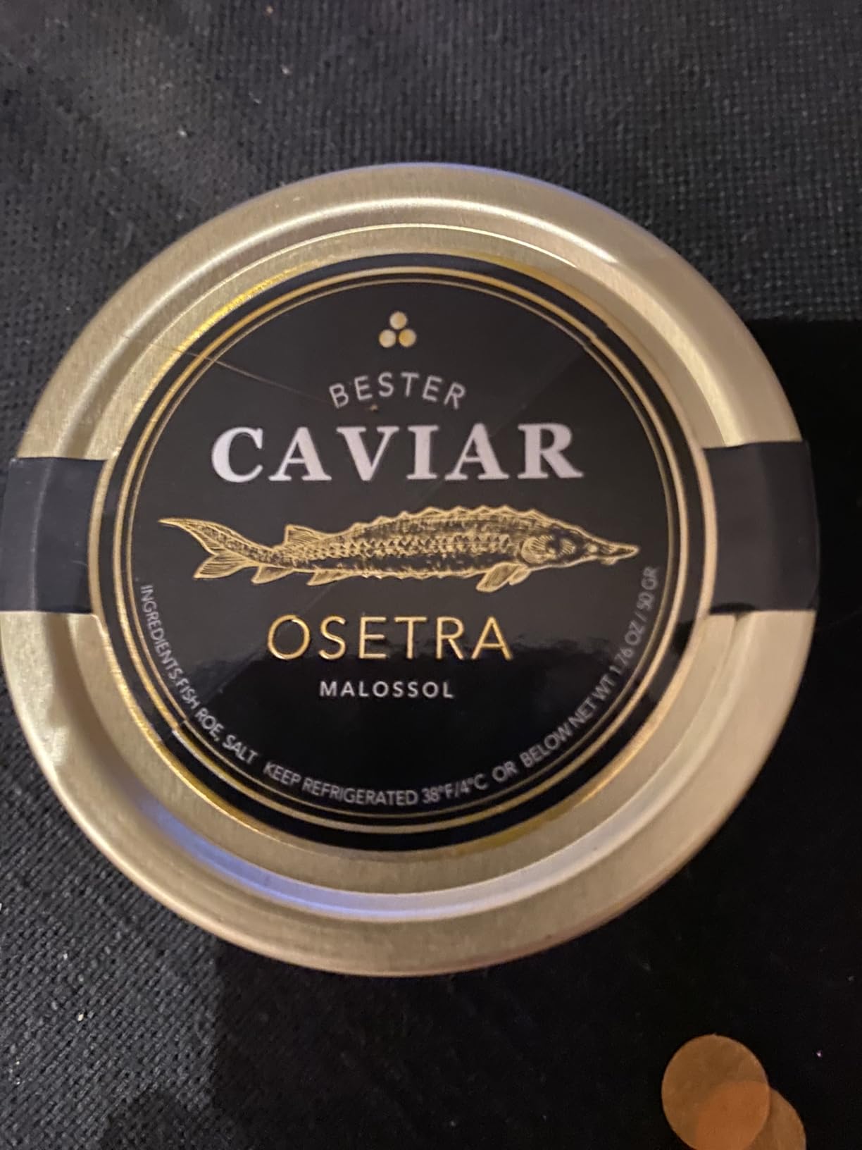 BESTER CAVIAR Premium Osetra Sturgeon Caviar Trio Set - 3 Tins (1.06 oz Each) with 3 Mother of Pearl Spoons customer photo 2