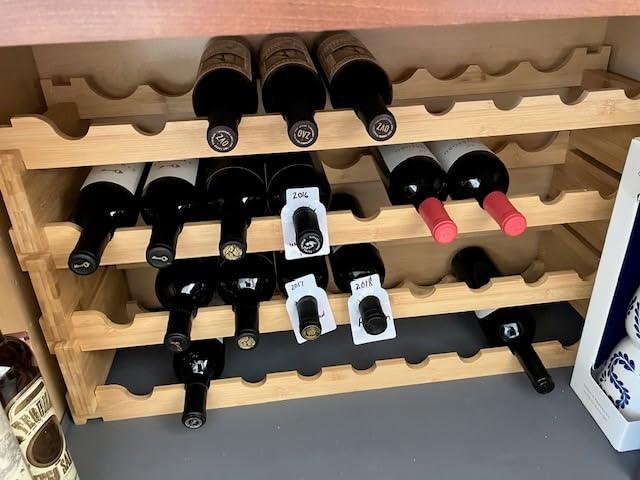 NutriChef 72 Bottle Wine Rack Stackable Bamboo Freestanding, 8-Tier Modular Shelf customer photo 2
