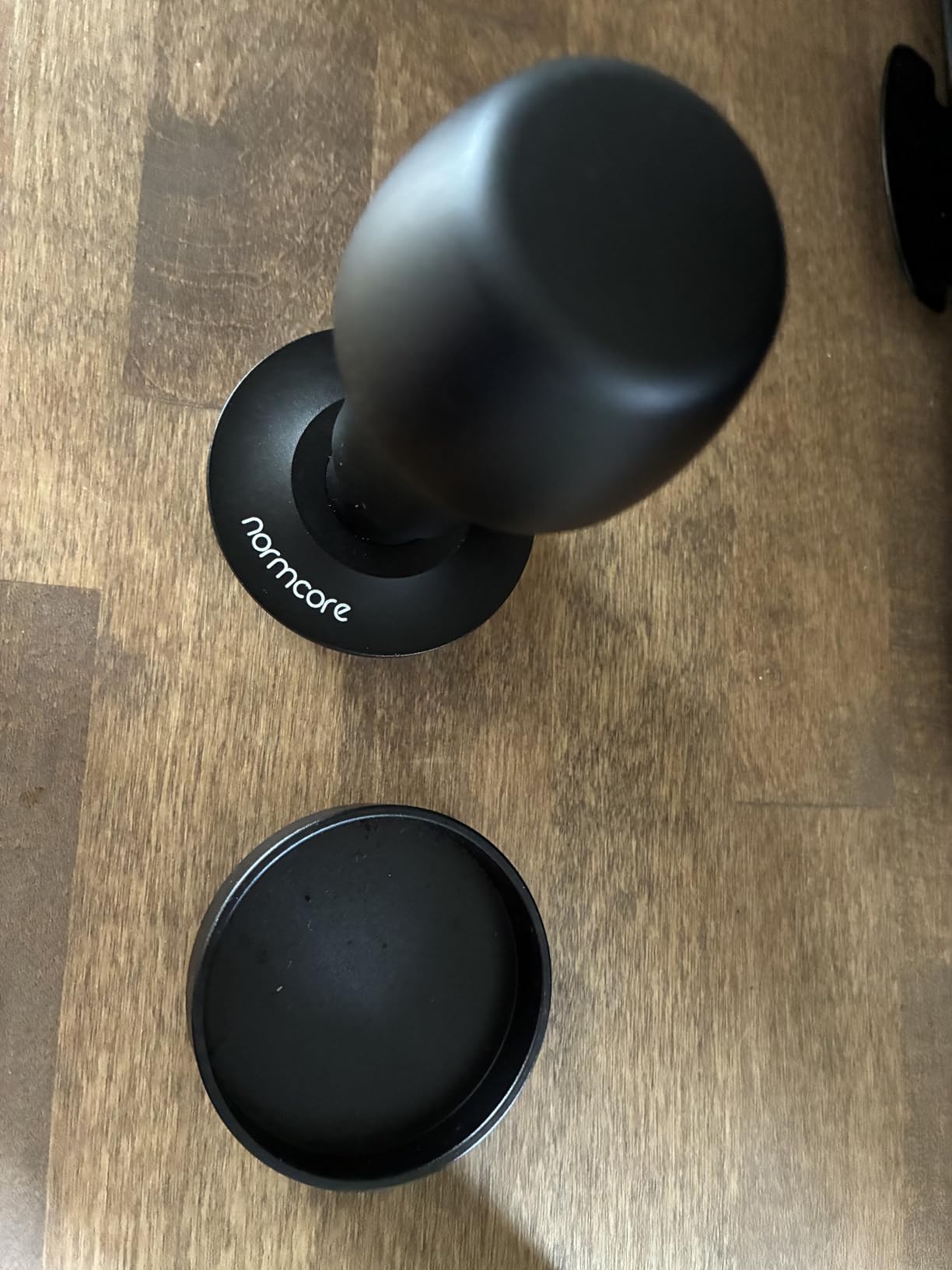 Normcore 58.5mm Coffee Tamper V4 - Spring-Loaded Tamper with 15lb / 25lb / 30lbs Replacement Springs - Anodized Aluminum Handle and Stand - Stainless Steel Flat Base, Black customer photo 2