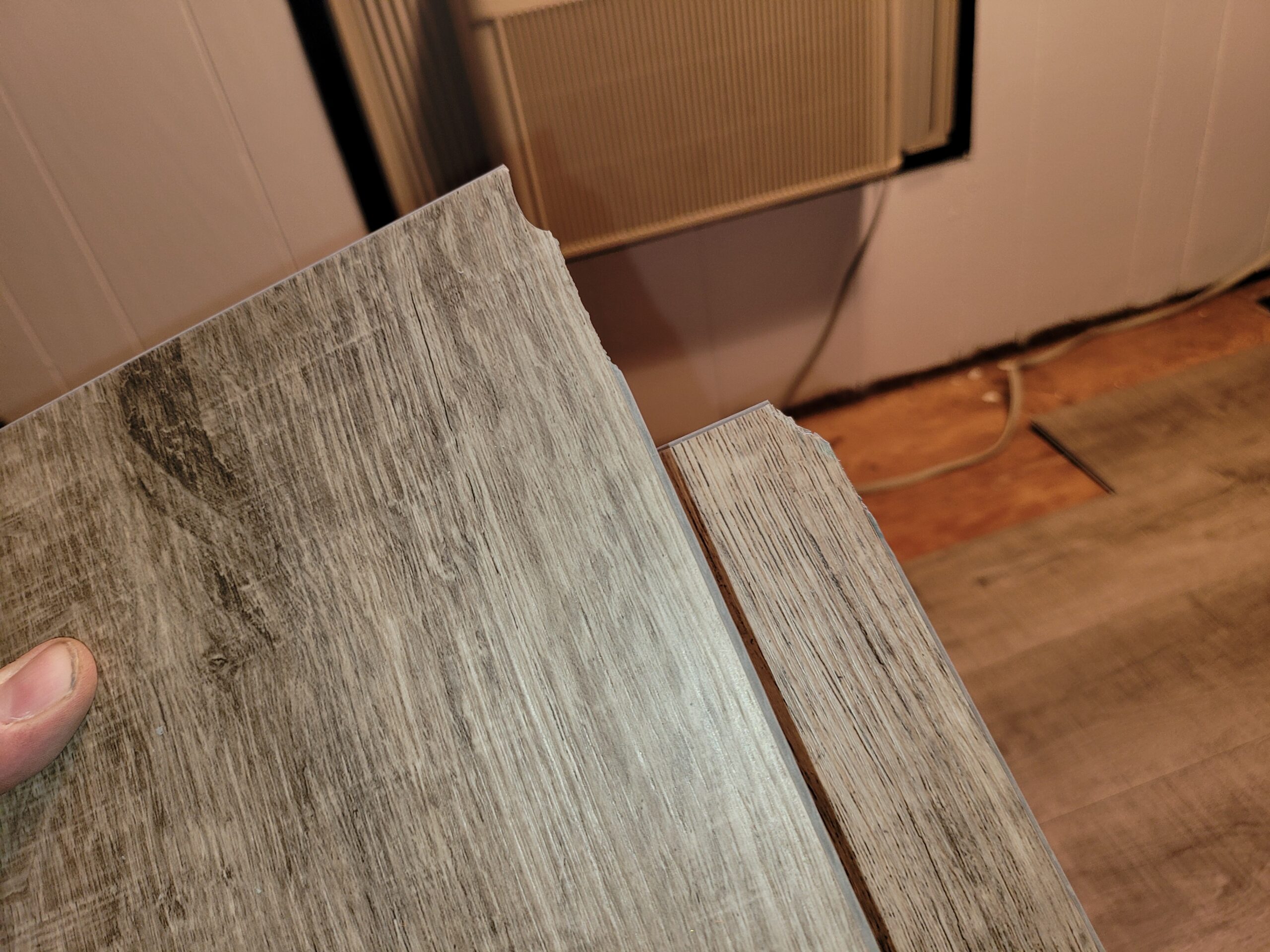 MSI McKenna 7 in. x 48 in. Luxury Vinyl Flooring, Rigid Core Planks, LVT Tile, Waterproof LVT, Wood Grain Finish, Digby Gray-Dark, 12 MIL Wear Layer, 5 mm Thick customer photo 2