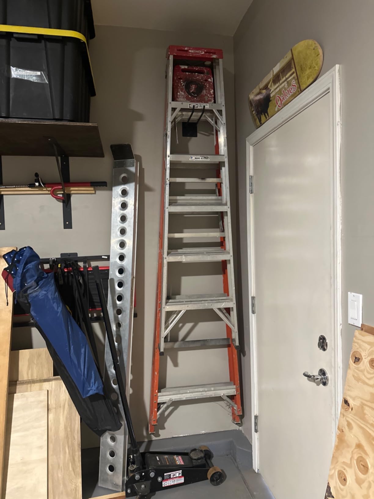 StoreYourBoard Ladder Storage Wall Hook - Heavy Duty Steel Ladder Hanger for Garage Wall, Holds 2-3 Ladders, Ladder Hooks for Wall Mount, Supports up to 50 lbs customer photo 2