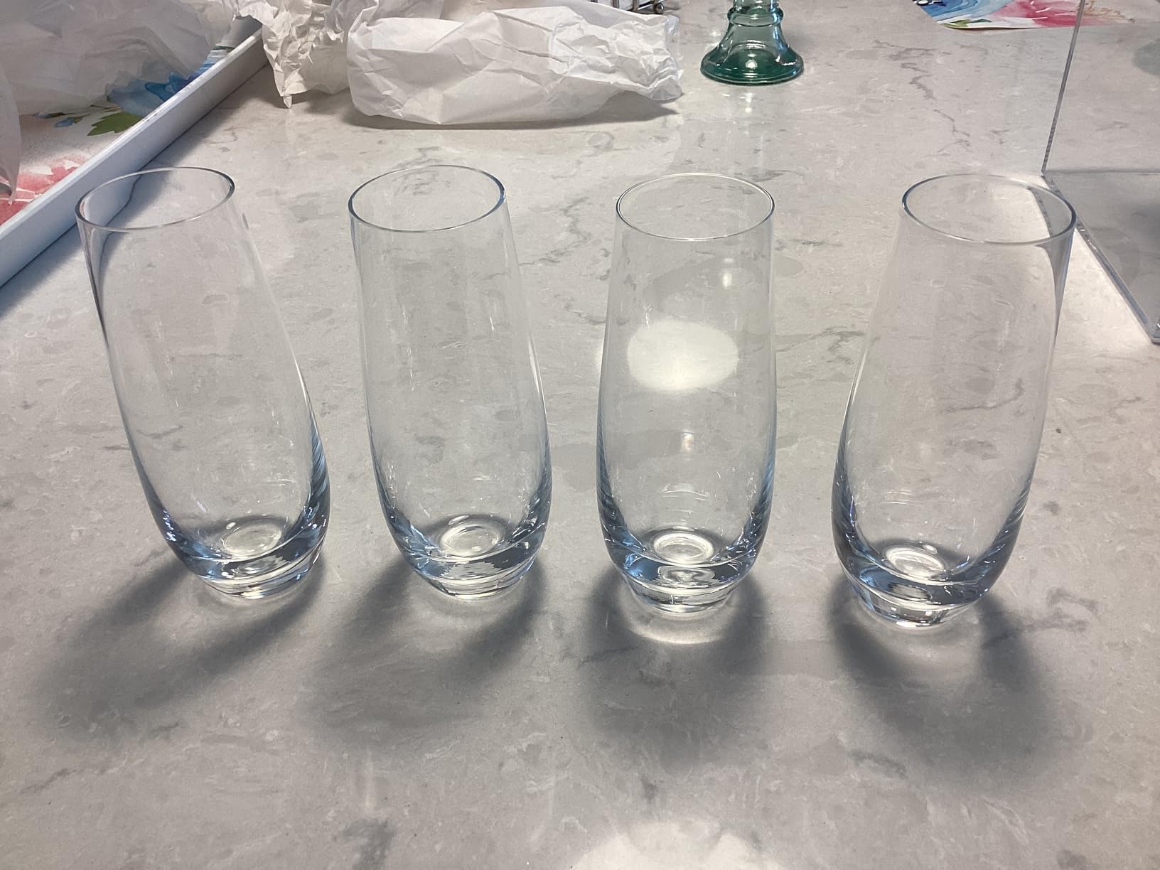 Godinger Champagne Glasses, European Made Champagne Glass, Stemless Champagne Flutes - Set of 4 customer photo 1