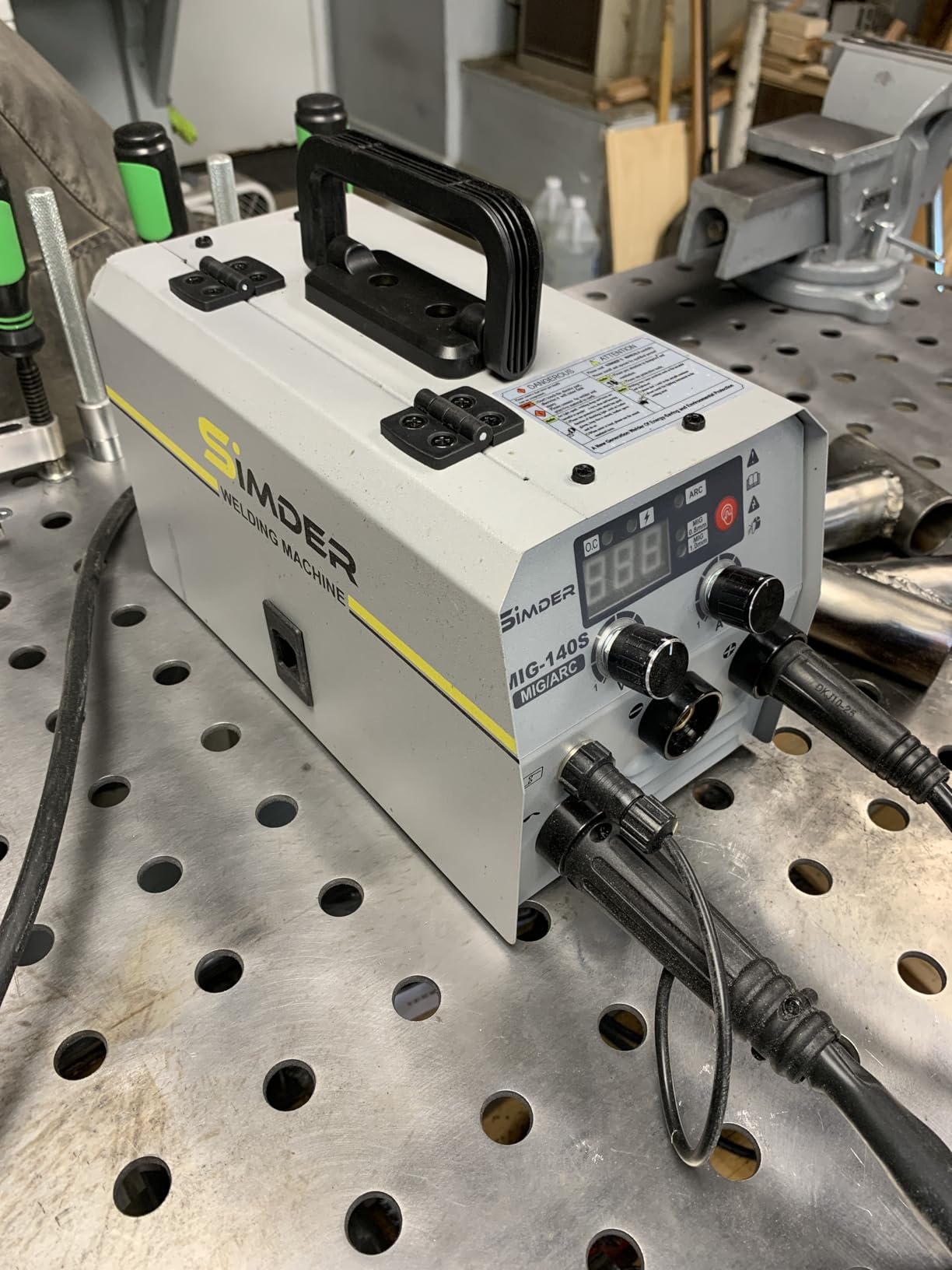 SSIMDER 140A MIG Welder Flux Core 110V 220V 3 in 1 with 1lb Wire, IGBT Inverter Multiprocess Welding Machine for DIY Beginner customer photo 1