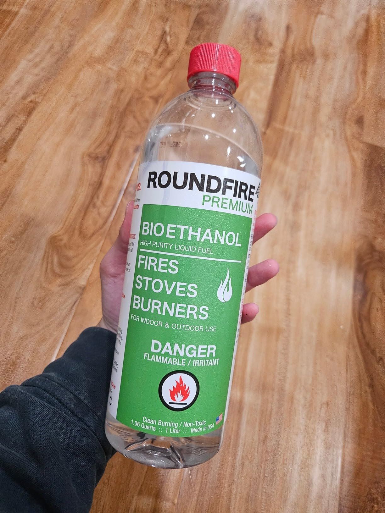 ROUNDFIRE Premium 6 x 1 Liter - Bioethanol Fuel for Fireplaces, Stoves and Burners (6 Quart) customer photo 1