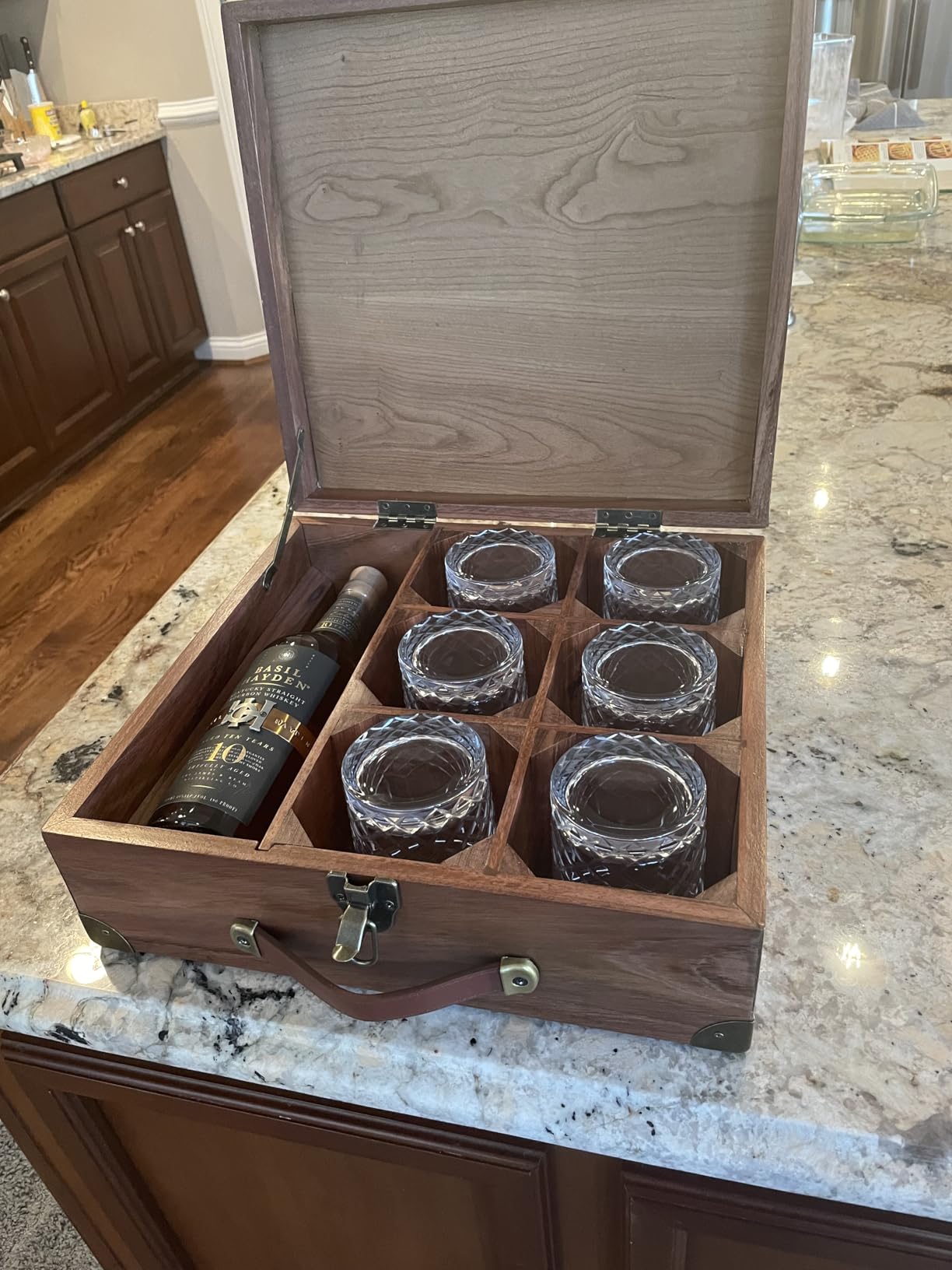 SHOSHIN Premium Hand Cut Whiskey Glasses (13 OZ, Set of 4) - Handmade Double Old Fashioned Scotch Glasses - Gift for Bourbon Lovers customer photo 2