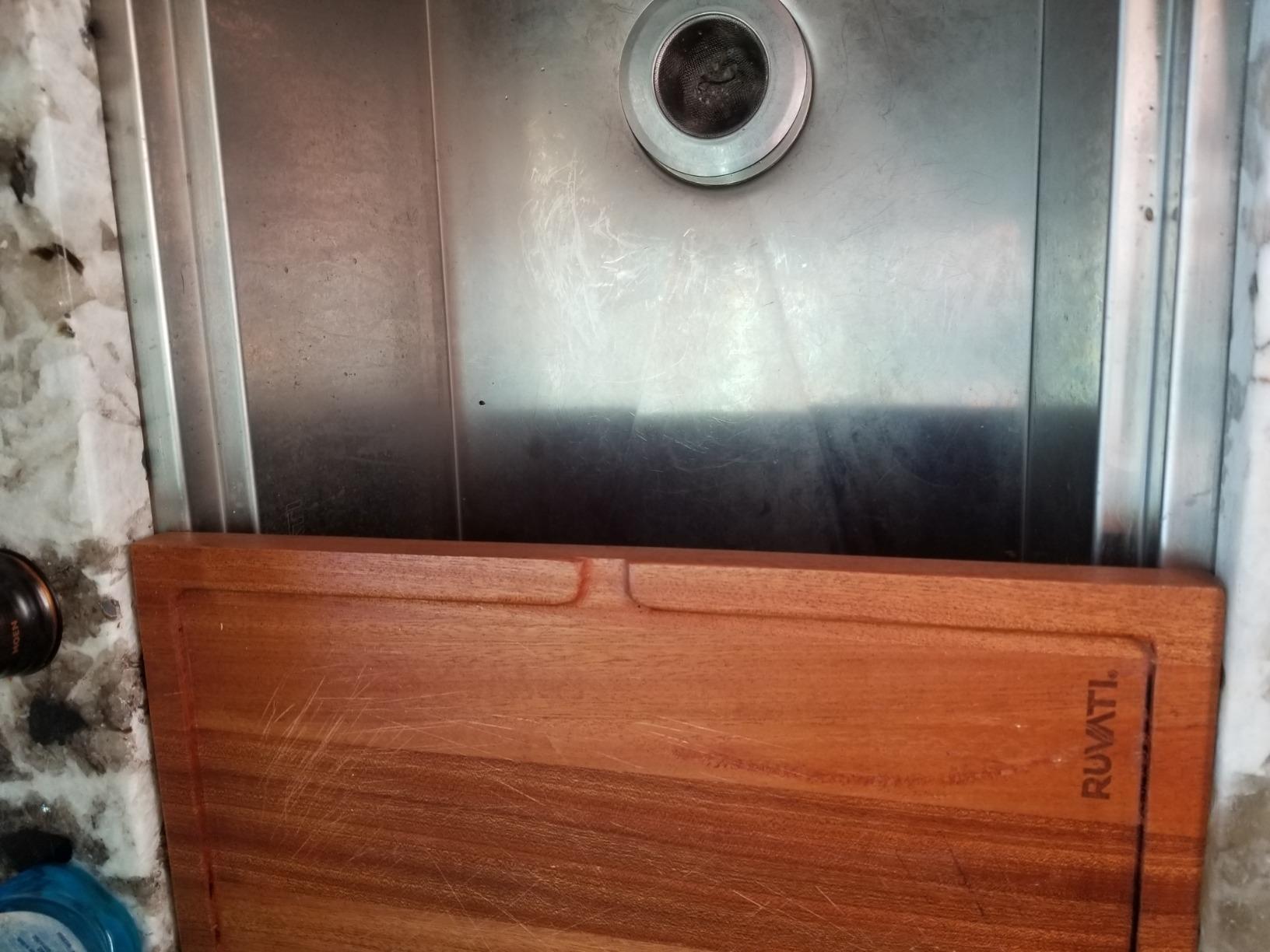 Ruvati 39-inch Workstation Kitchen Sink - Dual Tier Undermount Kitchen Sinks - 16 Gauge Stainless Steel Kitchen sink with Brushed Finish hides scratches - RVH8299 customer photo 2