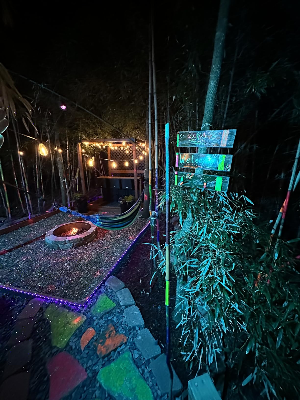 LED Flood Light Outdoor 30W, 300W Equivalent 3000LM Smart RGB Landscape Lighting with APP Control, DIY Scenes -Timing - Warm White 2700K -Color Changing Uplight, IP66, US Plug, No Remote MELPO(4 Pack) customer photo 2