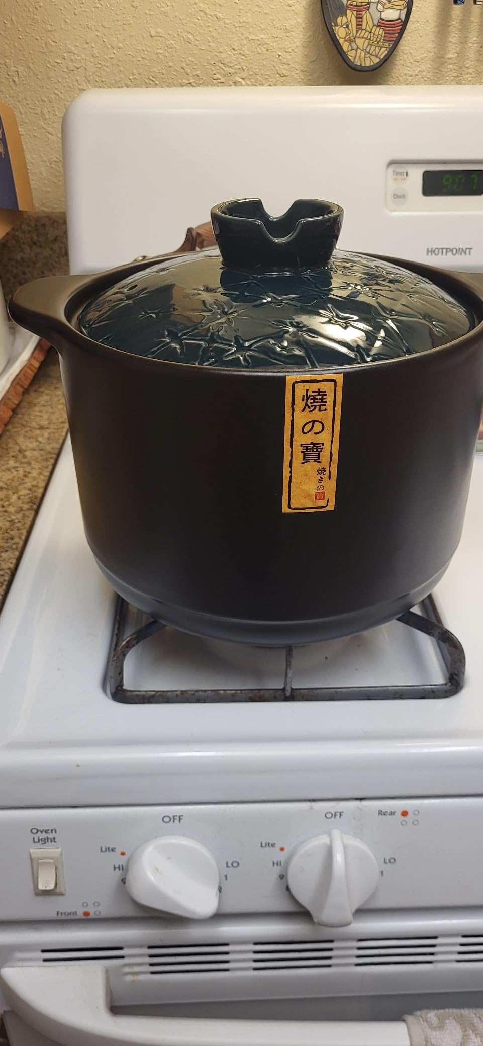 Ceramic Cooking Pot, Clay Cooking Pot, Japanese Donabe, Chinese Ceramic/Casserole/Clay/Earthen Cookware Stew Pots Stockpot with Lid, Blue, 5.5L/5.8QT customer photo 1