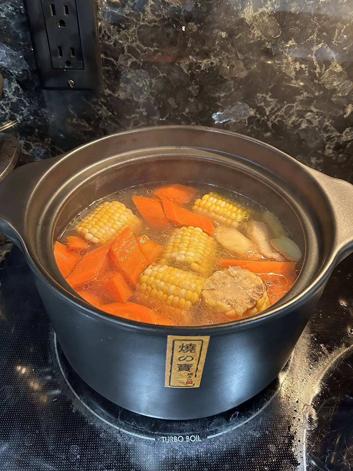 Ceramic Cooking Pot, Clay Cooking Pot, Japanese Donabe, Chinese Ceramic/Casserole/Clay/Earthen Cookware Stew Pots Stockpot with Lid, Blue, 5.5L/5.8QT customer photo 2