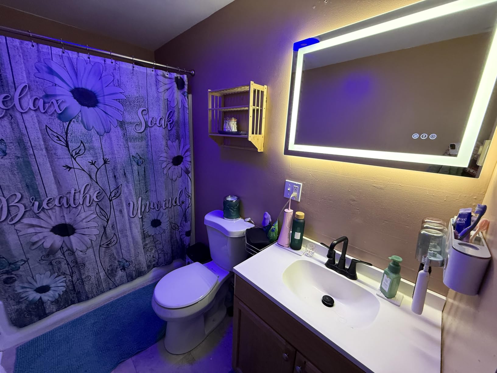 LOAAO 24X32 LED Bathroom Mirror with Lights, Anti-Fog, Dimmable, Backlit + Front Lit, Lighted Bathroom Vanity Mirror for Wall, Memory Function, Tempered Glass, Shatter-Proof, ETL Listed customer photo 1