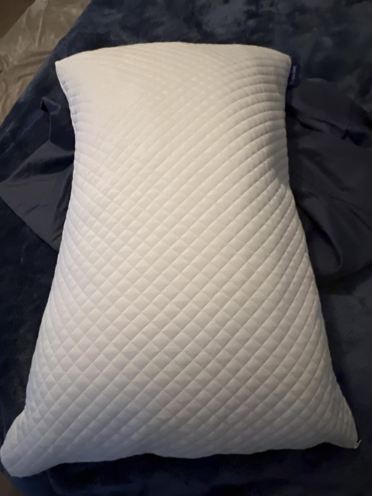 DreamyBlue Signature Pillow w/Adjustable Loft - Shredded Memory Foam Fill - Neutral Alignment for Side, Back, and Stomach Sleepers customer photo 2