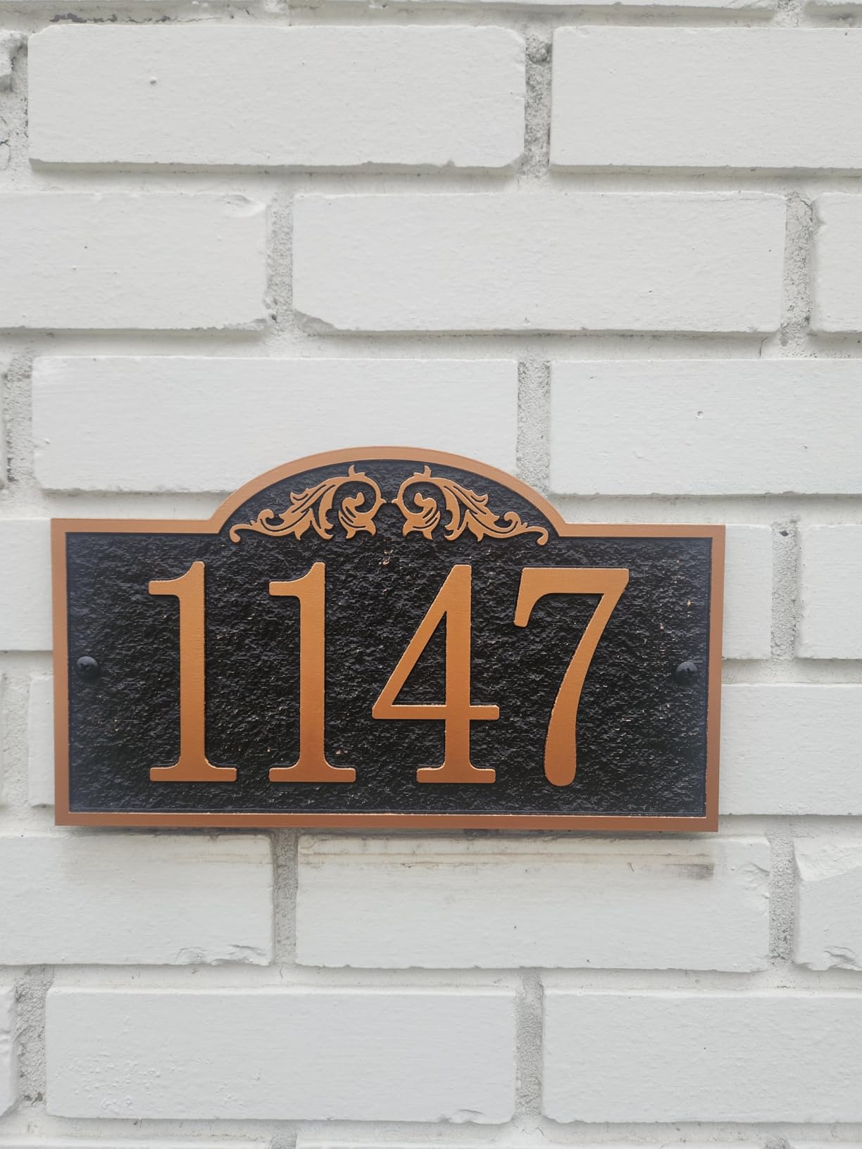 Address Plaque - Handcrafted Carving Sign - Large House Number - Vintage Address Plaque - 10