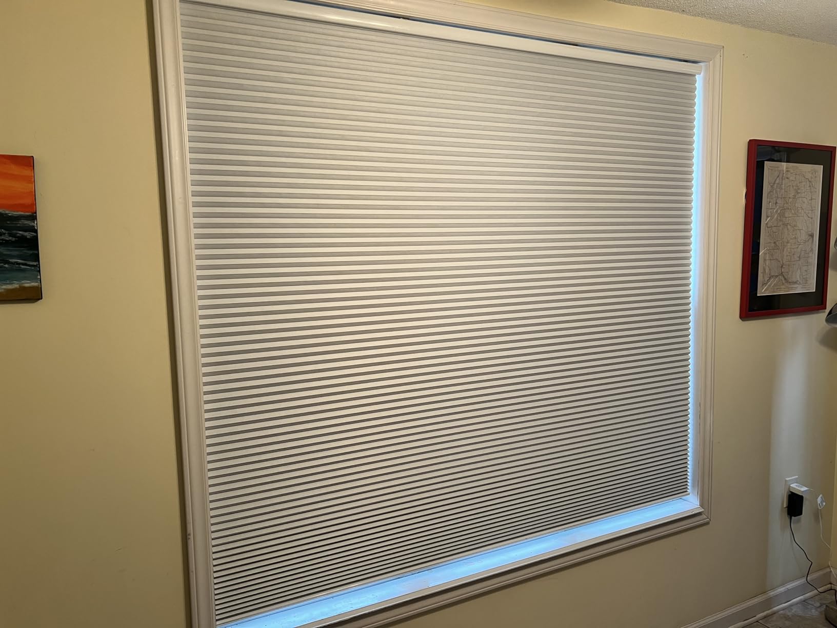 Persilux Custom Size 100% Blackout Cordless Cellular Shades & Blinds Honeycomb Blinds Bottom up Waterproof Thermal Insulated Window Shades for Home, Windows and Kitchen White customer photo 2