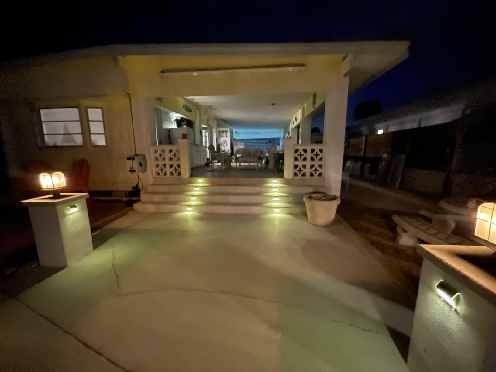 XLUX Solar Lights for Steps Decks Pathway Yard Stairs Fences, LED lamp, Rainproof, Black Metal Housing, 6 Pack customer photo 2