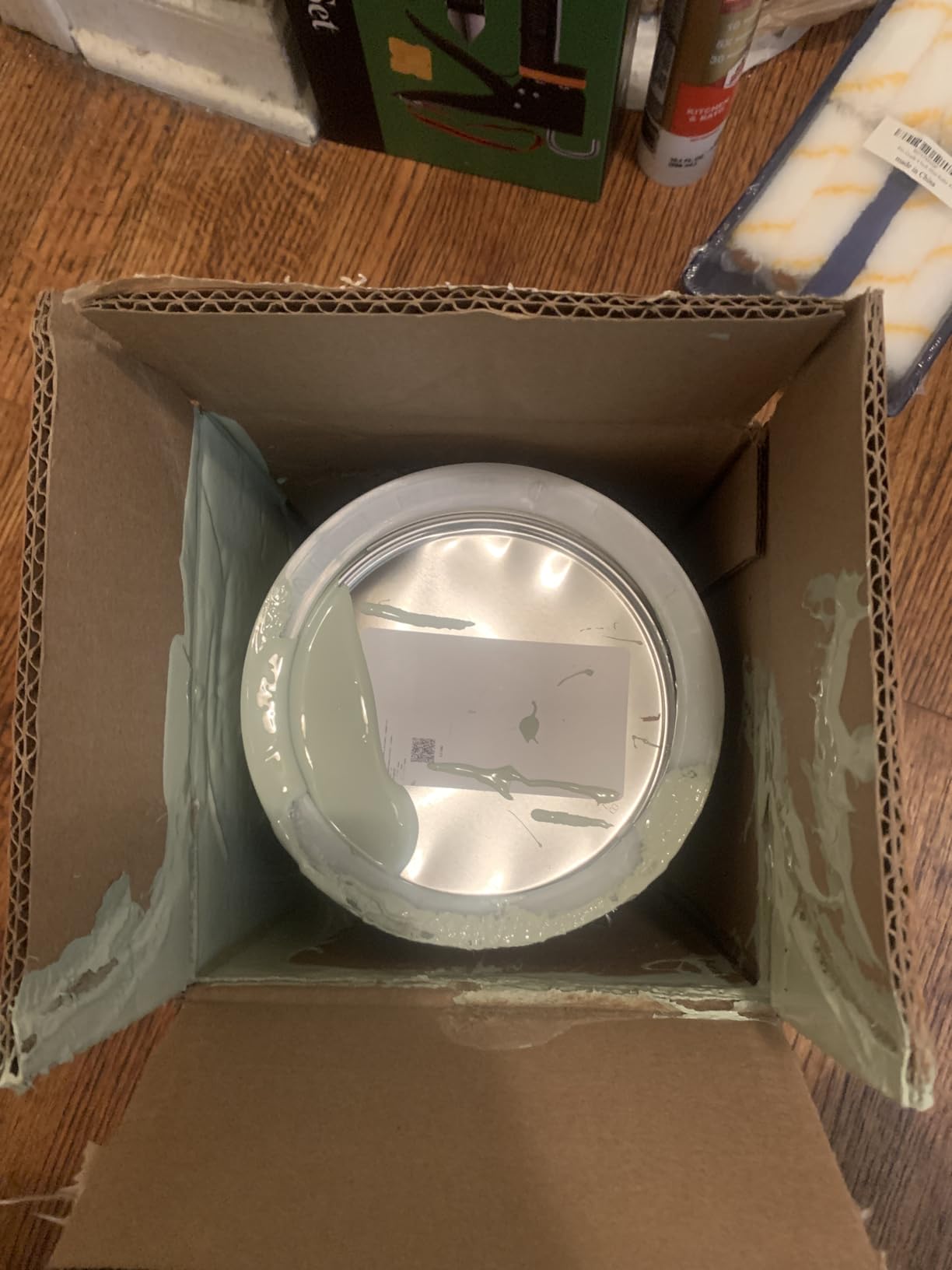 Glidden Total Exterior Paint & Primer All-in-One, Light Sage/Green, Flat, 1 Gallon customer photo 1