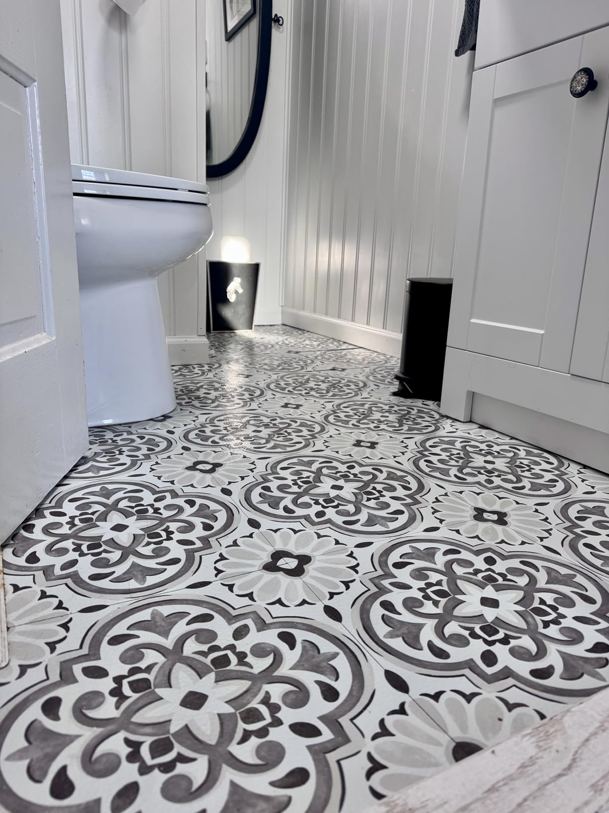 FloorPops Gray Massimo Peel & Stick Floor Tiles, FP3988 customer photo 2