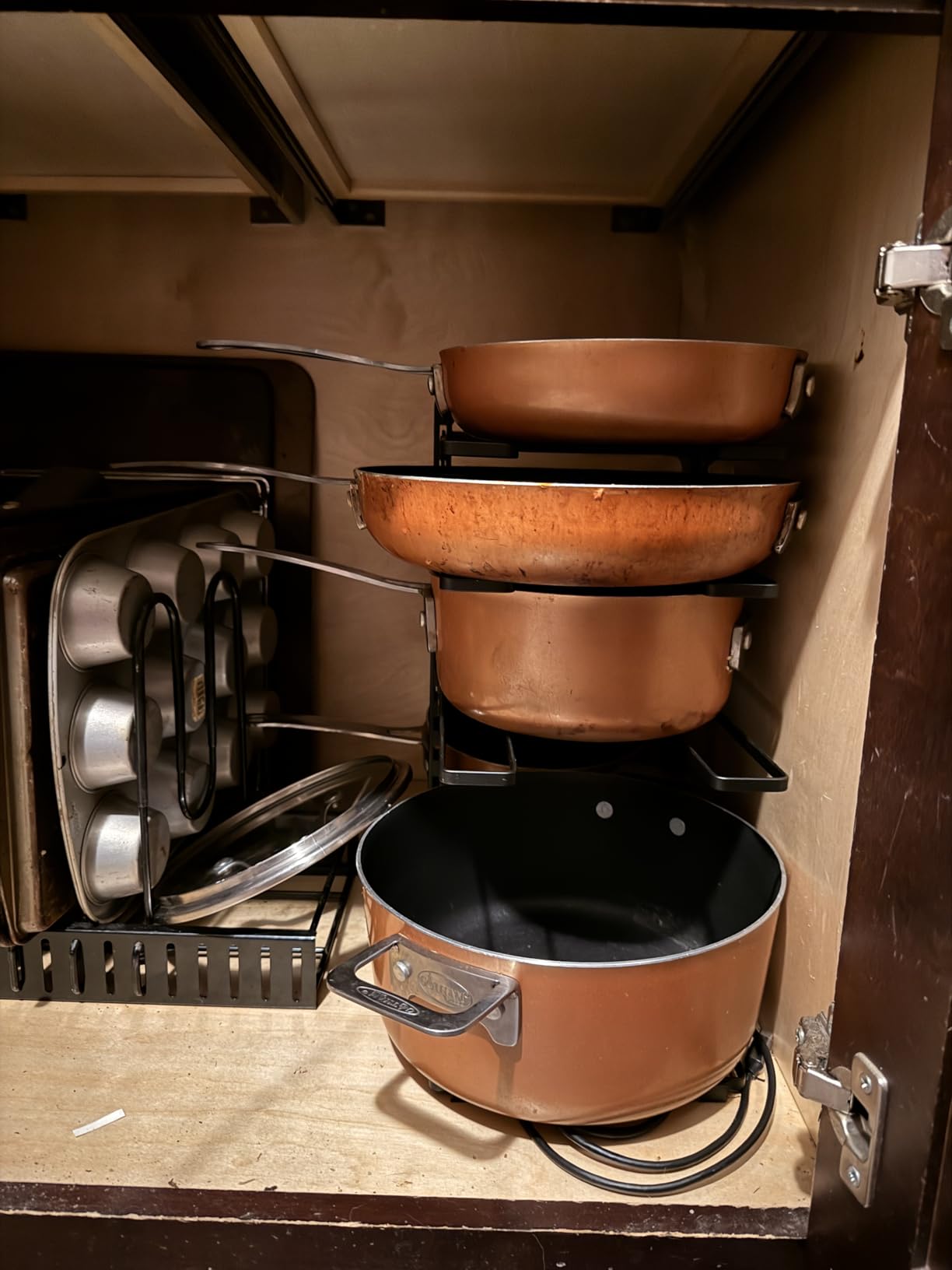 MUDEELA 8-Tier Pots and Pans Organizer under Cabinet, 15.83