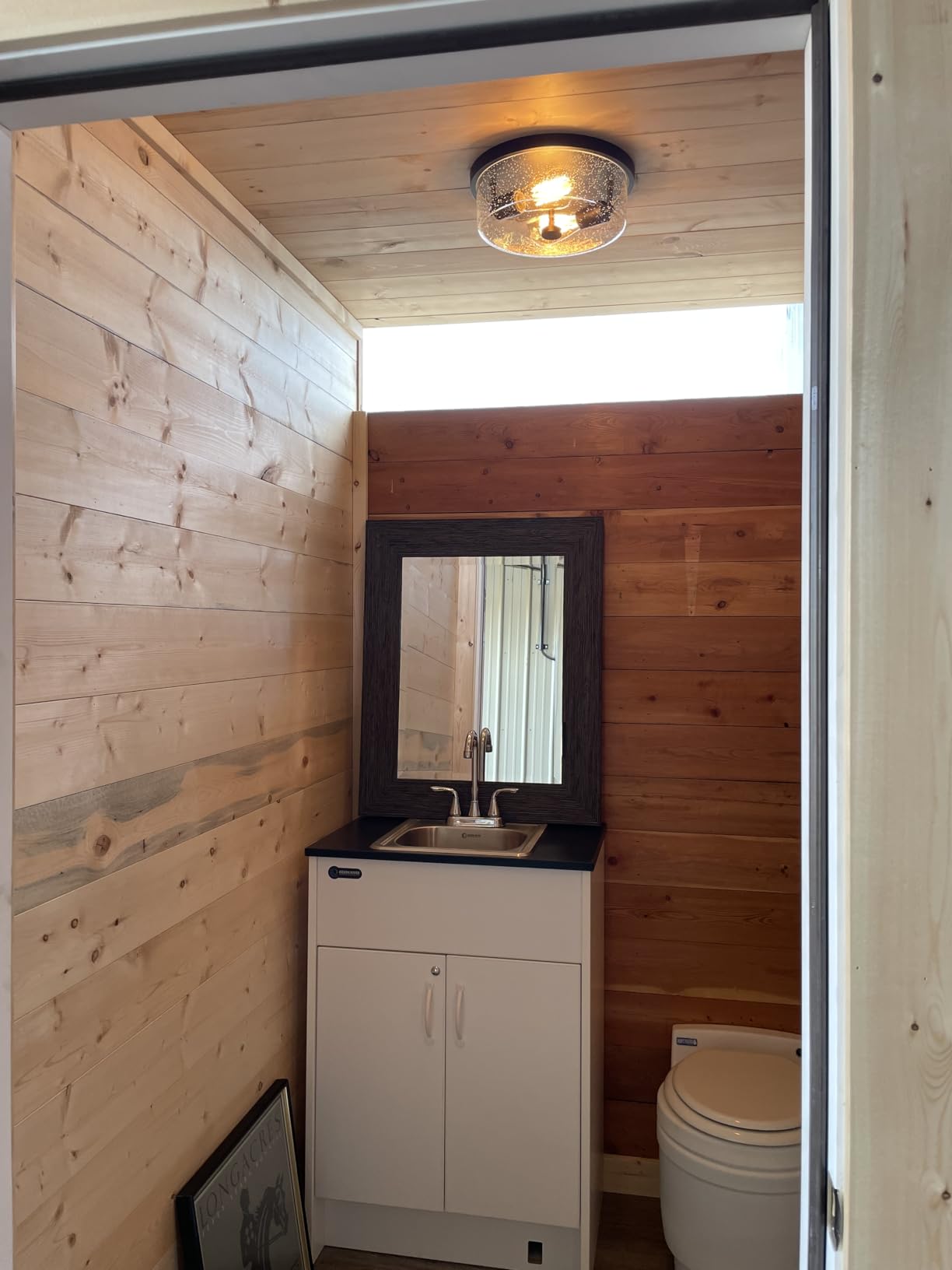 Laveo Dry Flush Toilet - Waterless, Portable, Self Contained and Easier to Use than an Incinerating or Composting Toilet. Great for Tiny Homes, Vans, Boats, Camping, RVs and Off Grid customer photo 1