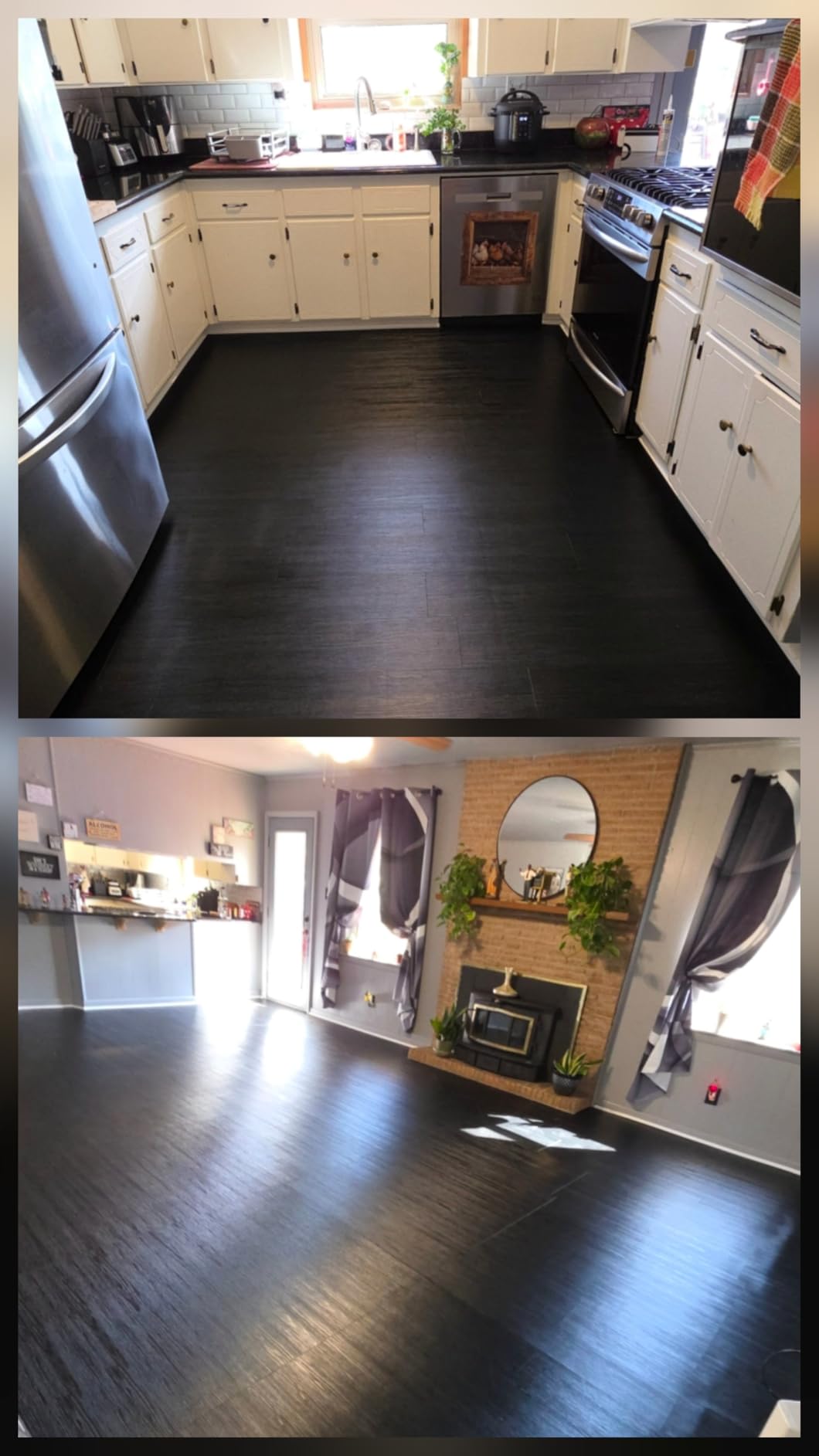 Art3d 36-Pack 54 Sq.ft Peel and Stick Floor Tiles Vinyl Plank Flooring Wood Look, Adhesive and Waterproof Tile Sticker for Bedroom, Living Room, Kitchen, RV in Rosewood customer photo 2