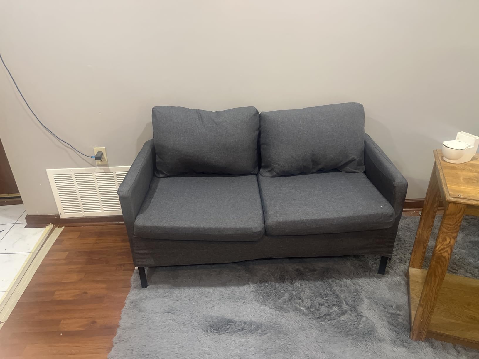 TYBOATLE Linen Fabric Modern Small Loveseat Sofa Couch for Living Room, 51