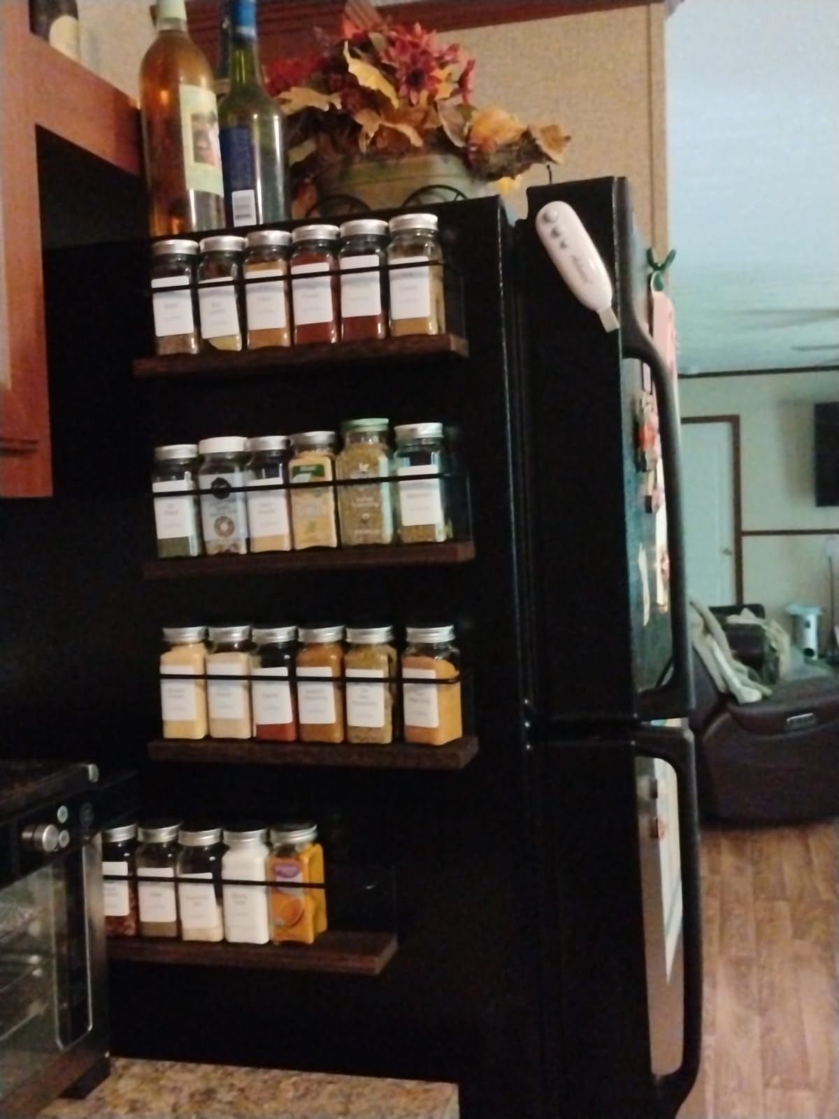 Magnetic Spice Rack with 24 Jars, 216 Labels, 1 Steel Funnel for Refrigerator, Microwave Oven - Full Set of Spice Organizer customer photo 1