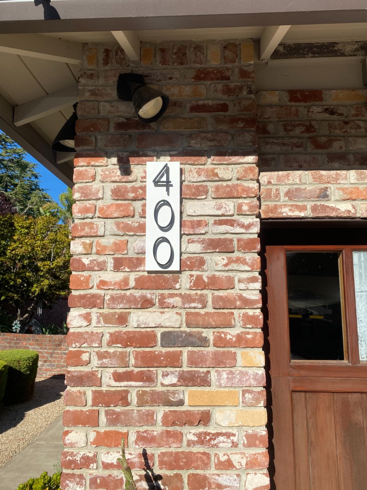 Modern Farmhouse Shiplap Address Sign, Black House Numbers, Address Plaque, Farmhouse Decor, White Shiplap, Vertical/Horizontal Sign customer photo 2
