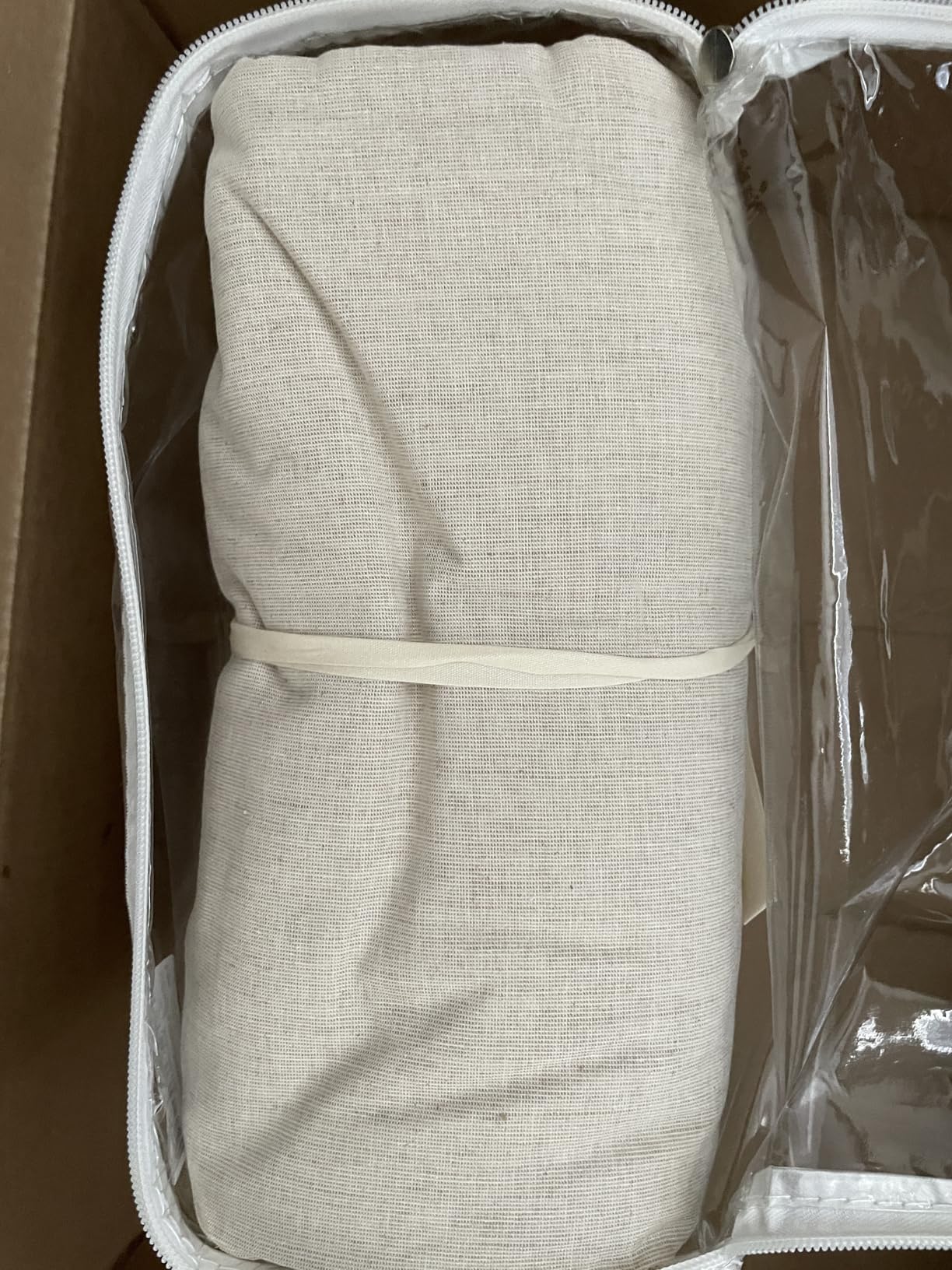 TUMEI 100% French Linen Sheets Queen Size, 4-Piece Breathable Natural Linen Queen Sheet Set, 16