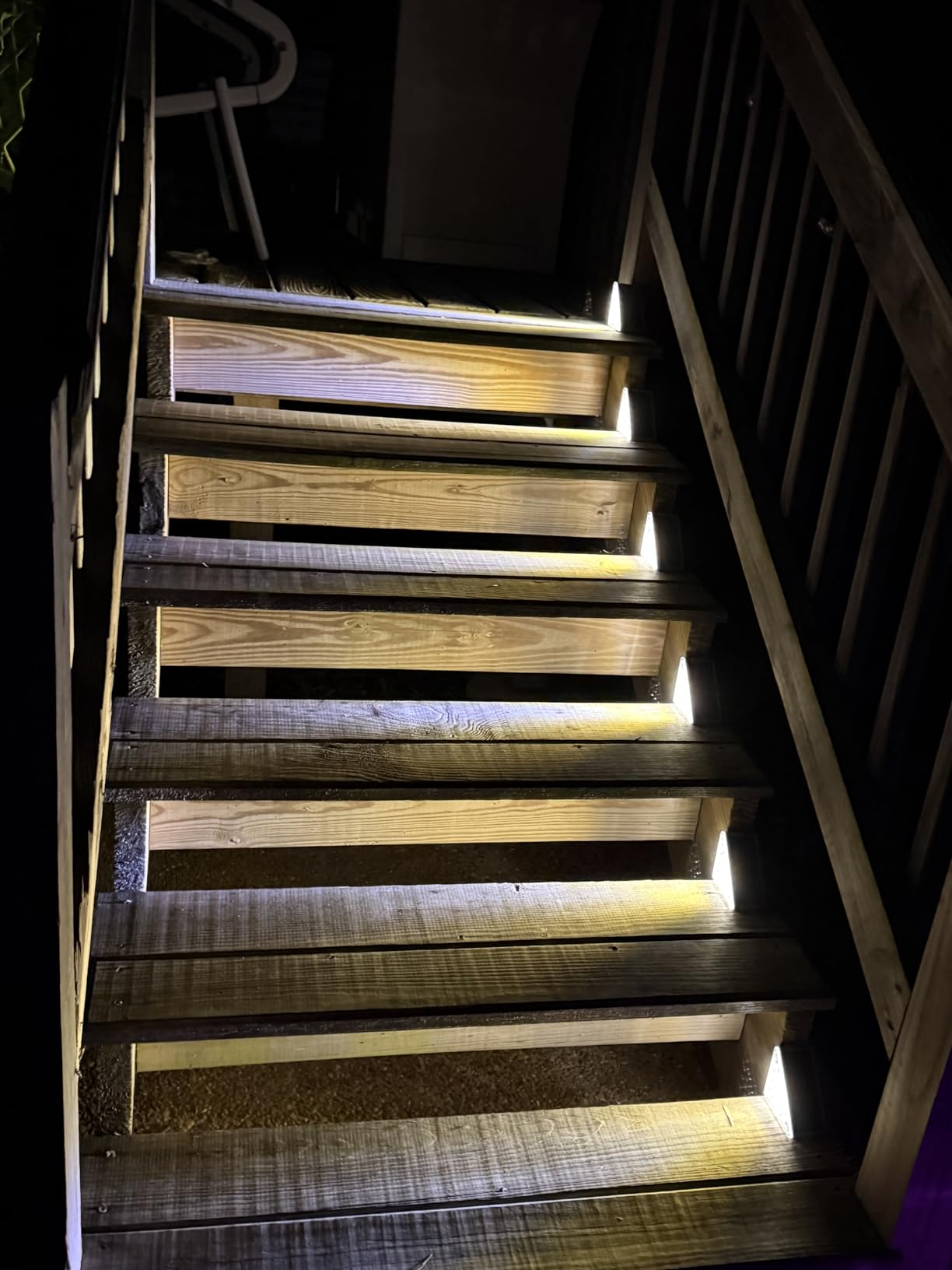 NIORSUN Solar Step Lights, 6 Pack Warm White Solar Stair Lights Outdoor Waterproof IP67 Auto On Off, Solar Lights for Steps, Stair, Patio, Yard, Porch, Front Door, Sidewalk, Deck Decor customer photo 1