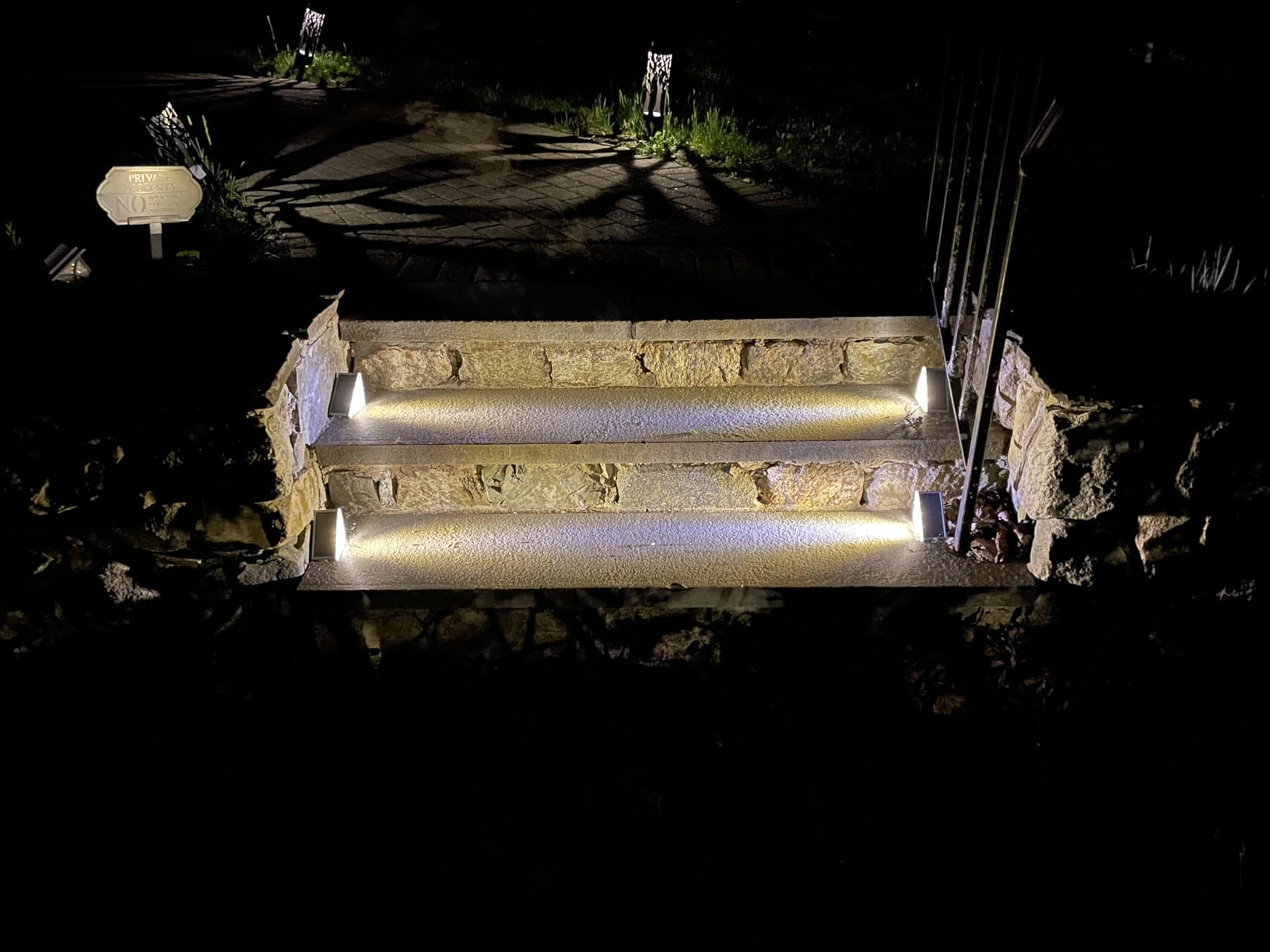 NIORSUN Solar Step Lights, 6 Pack Warm White Solar Stair Lights Outdoor Waterproof IP67 Auto On Off, Solar Lights for Steps, Stair, Patio, Yard, Porch, Front Door, Sidewalk, Deck Decor customer photo 2